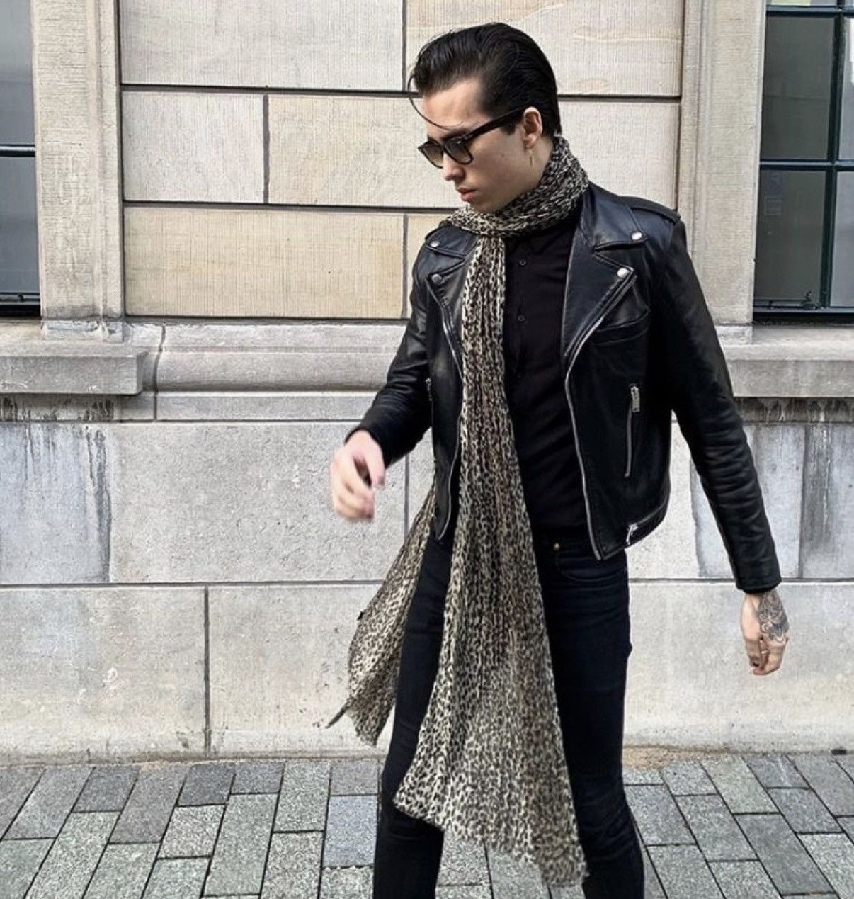 Saint Laurent Paris Saint laurent 13FW leopard cashmere silk scarf sz free Size ONE SIZE - 8 Thumbnail