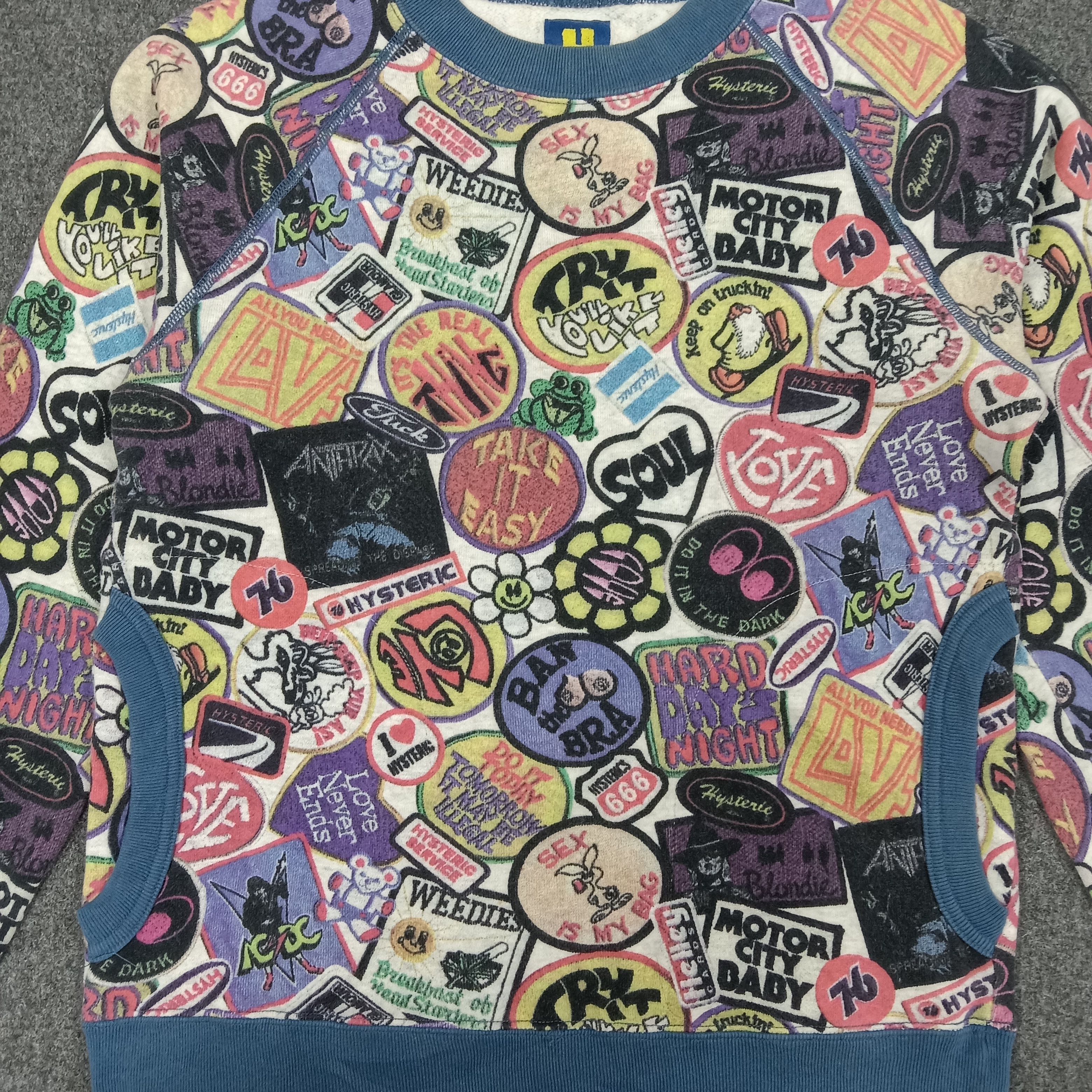 Hysteric Glamour × Japanese Brand × Vintage Hysteric Glamour Japanese Brand Fullprint Sweatshirt Size US XS / EU 42 / 0 - 2 Thumbnail