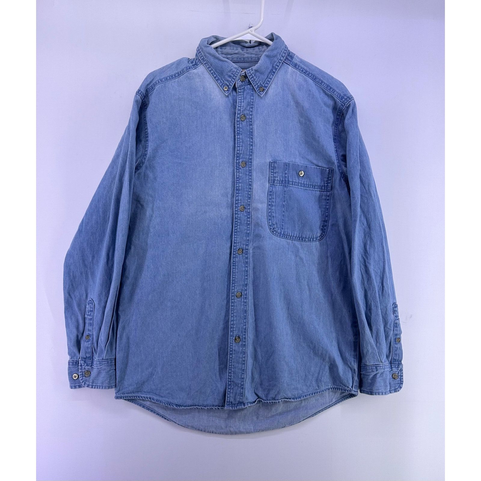 Wrangler Wrangler Rugged Wear Demin Long Sleeve Shirt Size Medium Size US M / EU 48-50 / 2 - 2 Thumbnail