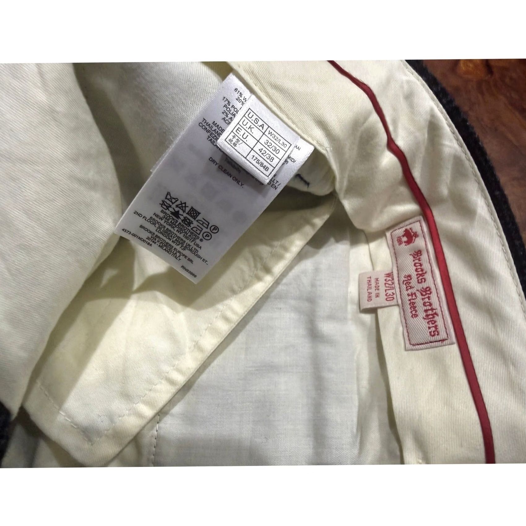 Brooks Brothers Brooks Brothers Red Fleece Dress Pants Men 32 Regular Inseam 30 Gray Wool Plaid Straight ZZ1 Size US 32 / EU 48 - 4 Thumbnail