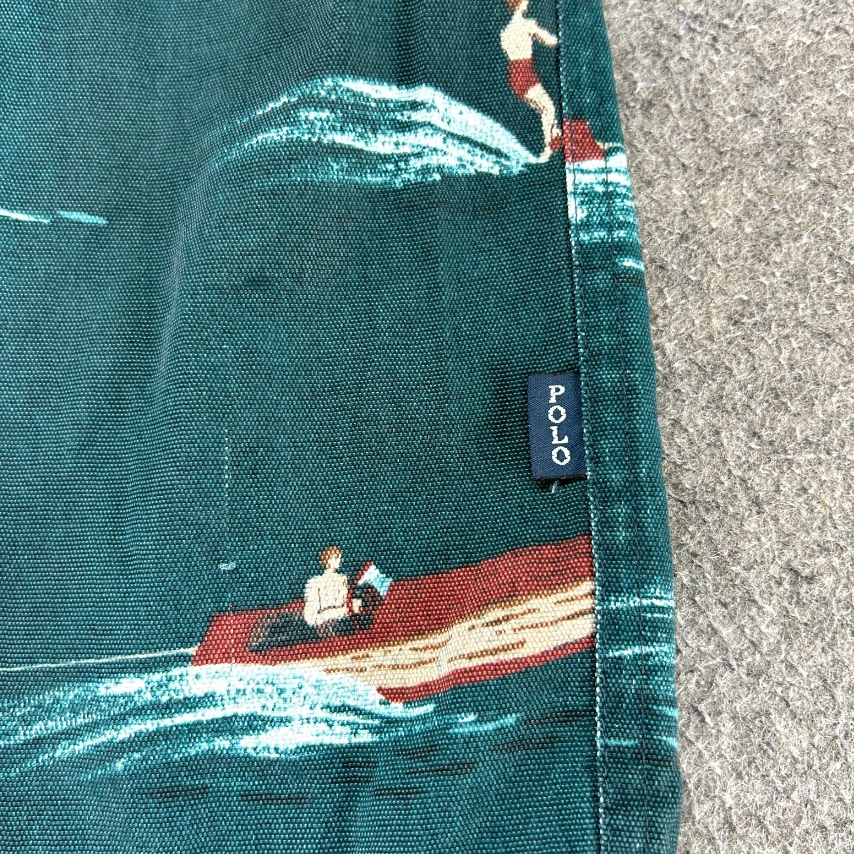 Polo Ralph Lauren VINTAGE Polo Ralph Lauren Board Shorts Men XL Green Trunks Banana Boat Sportsman Size US XL / EU 56 / 4 - 3 Thumbnail