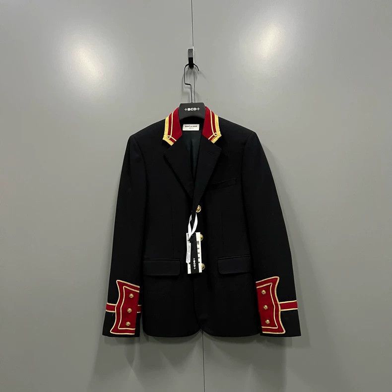 Saint Laurent Paris Saint Laurent Paris Saint Laurent Black Red Gold Striped B Size US L / EU 52-54 / 3 - 1 Thumbnail