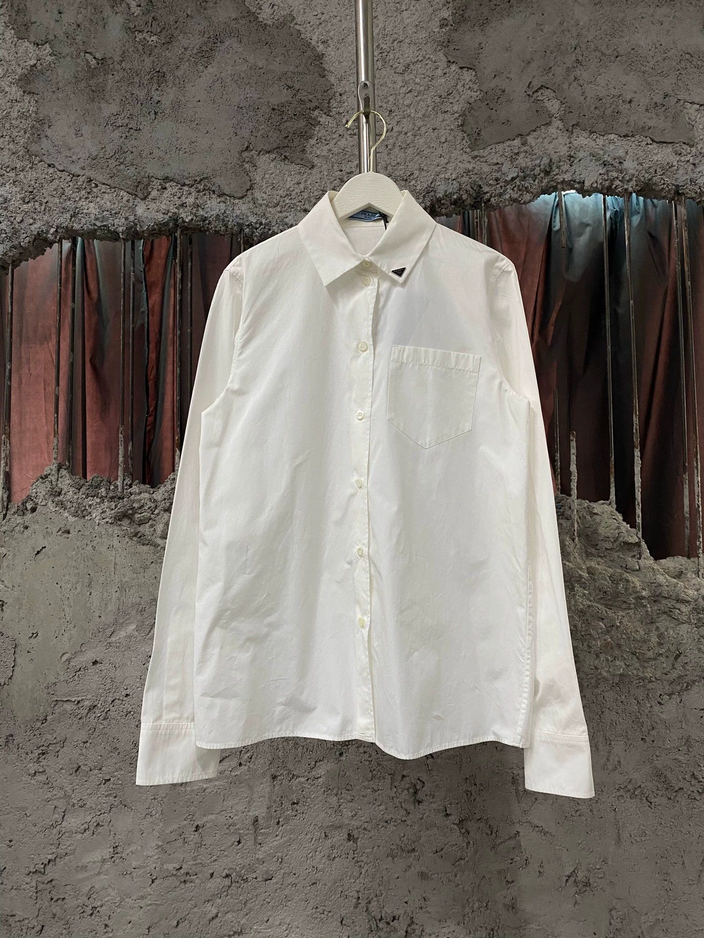 Prada Prada Triangle Logo Shirt 38 New Size S / US 4 / IT 40 - 1 Thumbnail