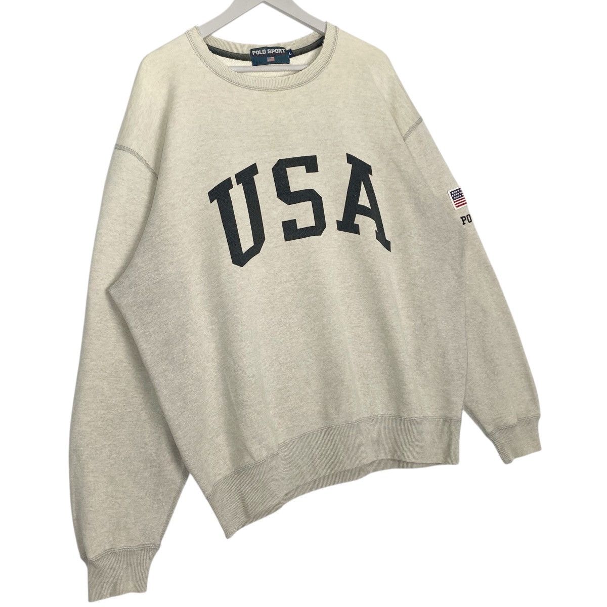 Other Vintage Polo Ralph Lauren Sweatshirt Crewneck Beige Size L Size US L / EU 52-54 / 3 - 3 Thumbnail