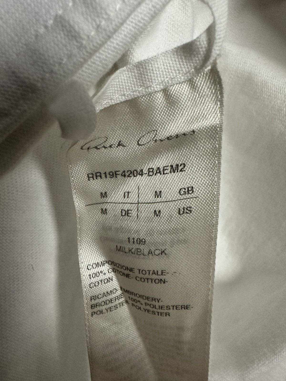 Rick Owens FW19 ‘LARRY’ Lightning Embroidered Jumbo Tee Size US M / EU 48-50 / 2 - 7 Thumbnail