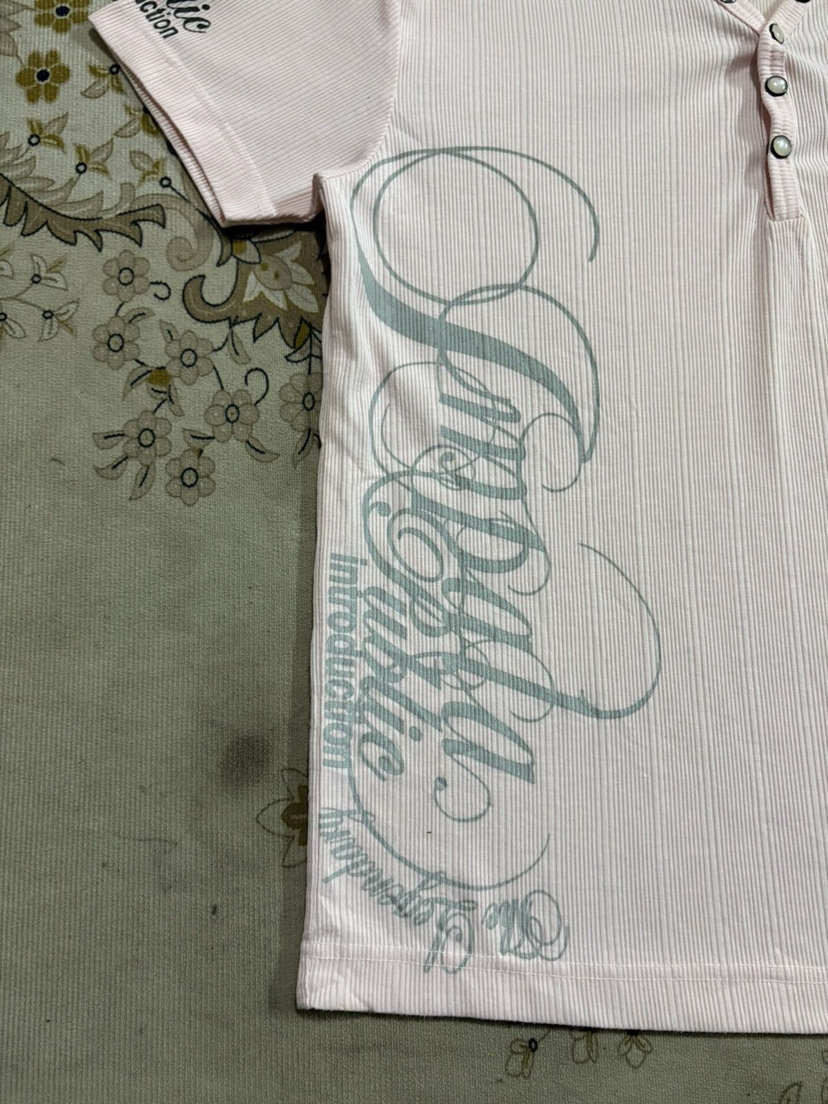 Japanese Brand IMPALA Button Up Vneck Poem Design Tee Size US M / EU 48-50 / 2 - 5 Thumbnail