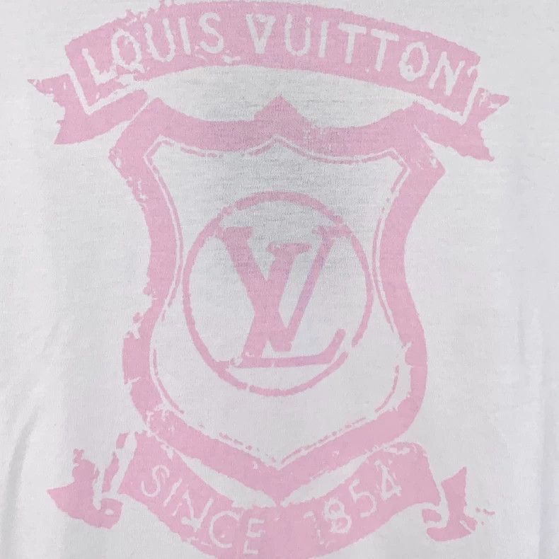 Louis Vuitton Louis Vuitton 22 white logo print chain cotton stand-up sh Size S / US 4 / IT 40 - 4 Thumbnail
