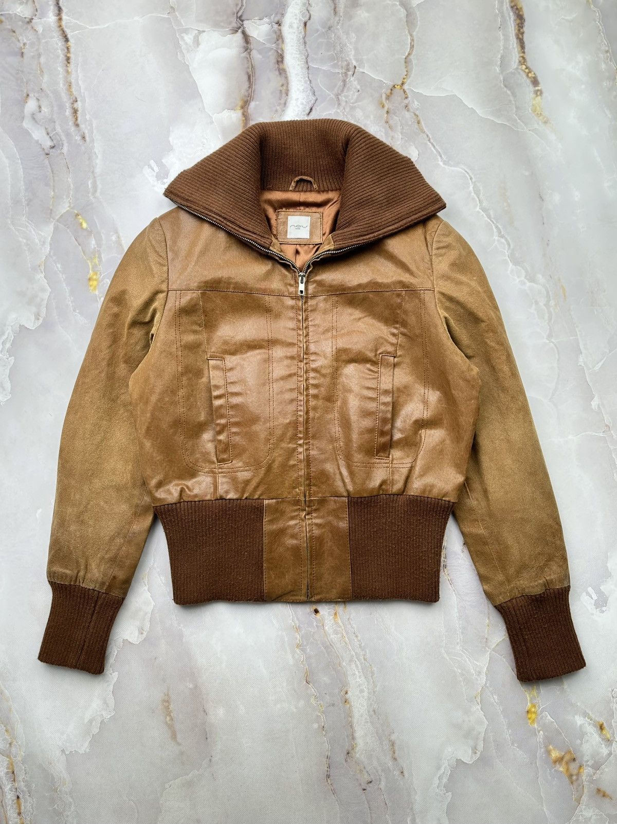 Japanese Brand Vintage Leather Jacket (E1) Size M / US 6-8 / IT 42-44 - 1 Thumbnail