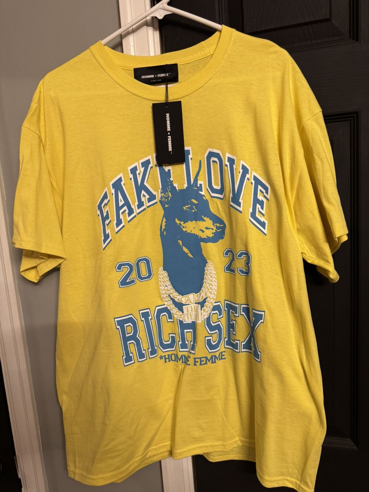 Homme + Femme La Homme Femme Fake Love Rich Sex T shirt Size US XL / EU 56 / 4 - 1 Thumbnail