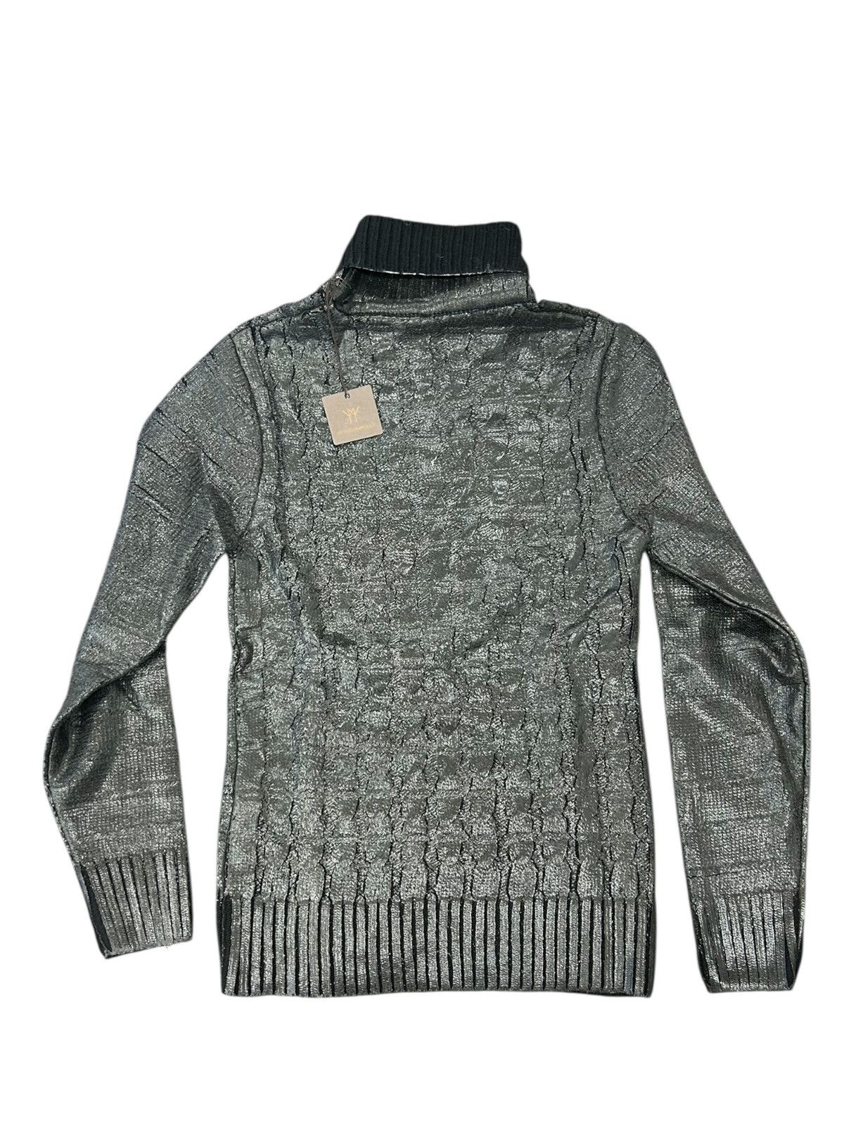 Other Primo Emporio Italy - Metallic Silver Coated Turtleneck Size US L / EU 52-54 / 3 - 3 Thumbnail