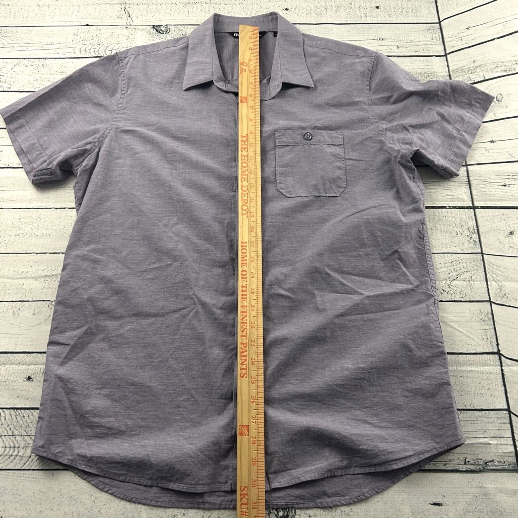 TravisMathew Travis Mathew Short Sleeve Button-Up Shirt Men's L Purple Size US L / EU 52-54 / 3 - 3 Thumbnail
