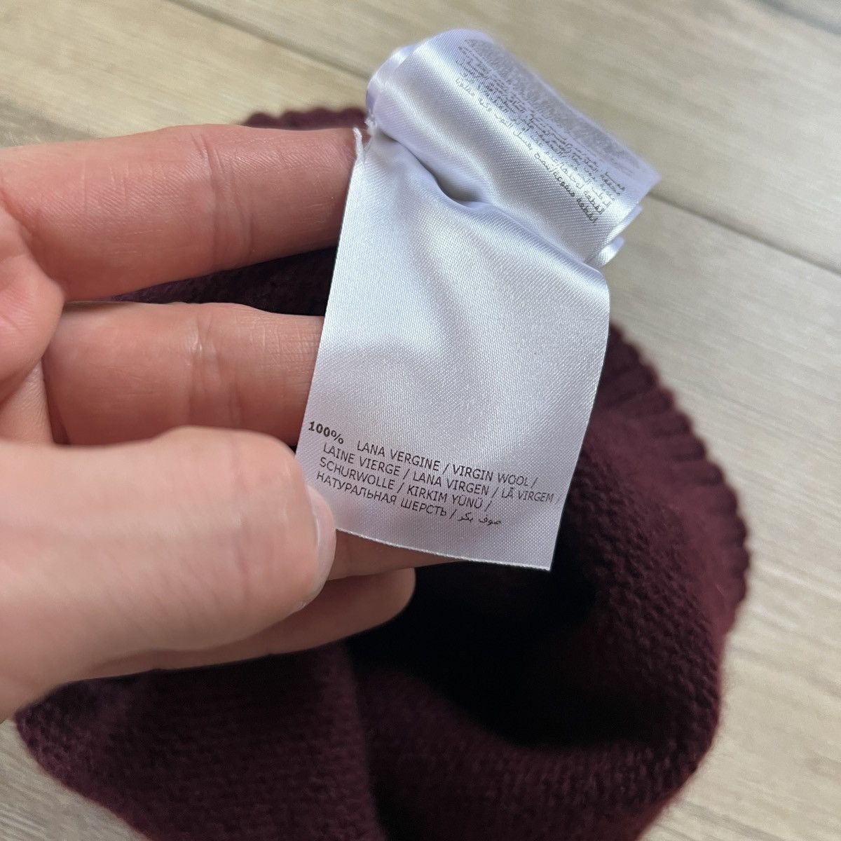 Moncler Moncler Wool Beanie Hat Burgundy Size ONE SIZE - 10 Thumbnail