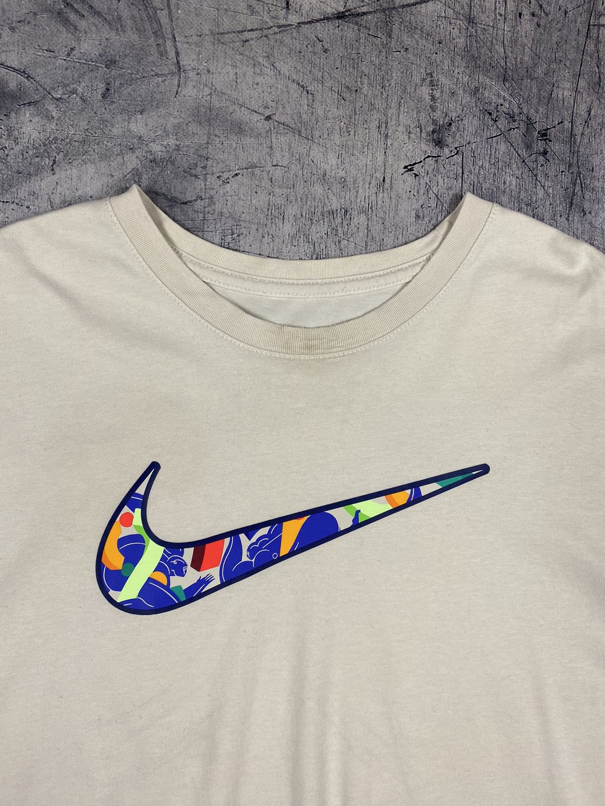 Designer × Nike Nike X Kelly Anna Designer Swoosh Big Logo Tee T Shirt Size US XL / EU 56 / 4 - 10 Thumbnail