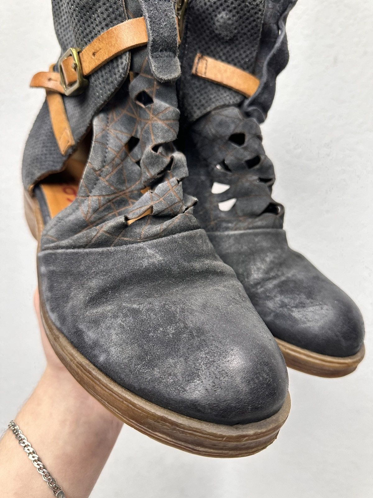 A.S.98 Vintage Guidi Style AS 98 Leather Boots Italy Design Poell Size US 7 / EU 40 - 4 Thumbnail
