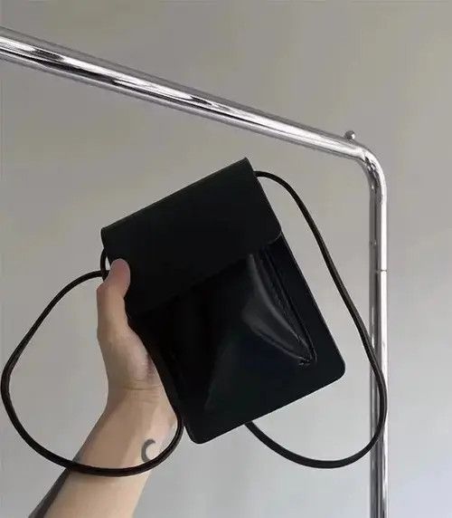 Vintage Korean Fashion Black Crossbody Bag, Men's