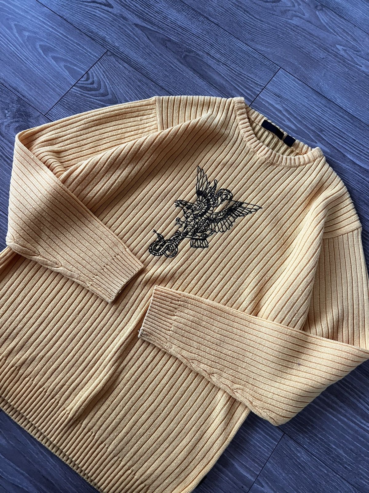 Japanese Brand Avant Garde Japanese Style Straight Cotton Drip Y2K Sweater Size US L / EU 52-54 / 3 - 19 Thumbnail