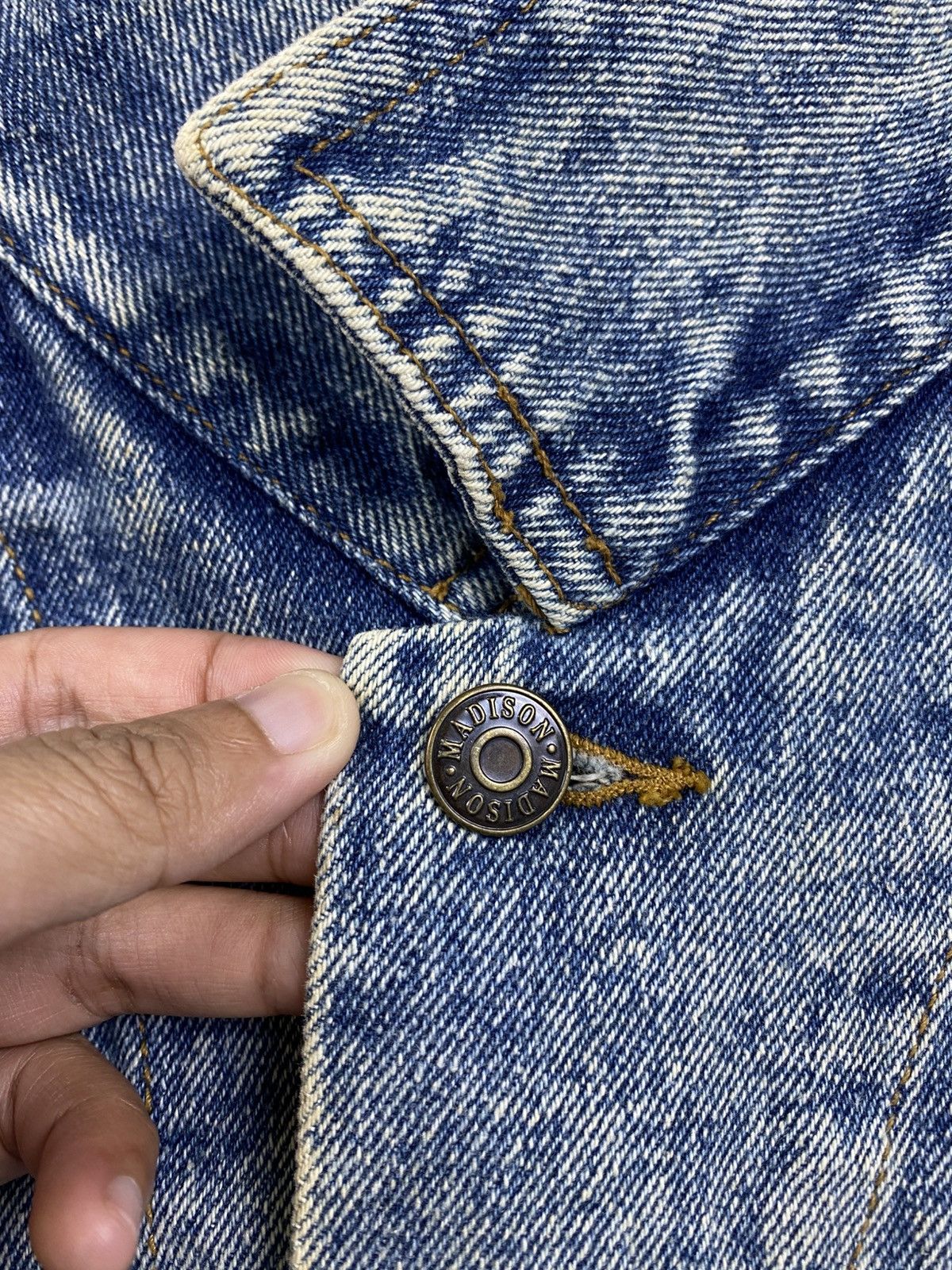 Japanese Brand × Vintage Vintage 90s Marucelossa Acid Wash Denim Jacket Size US M / EU 48-50 / 2 - 9 Thumbnail