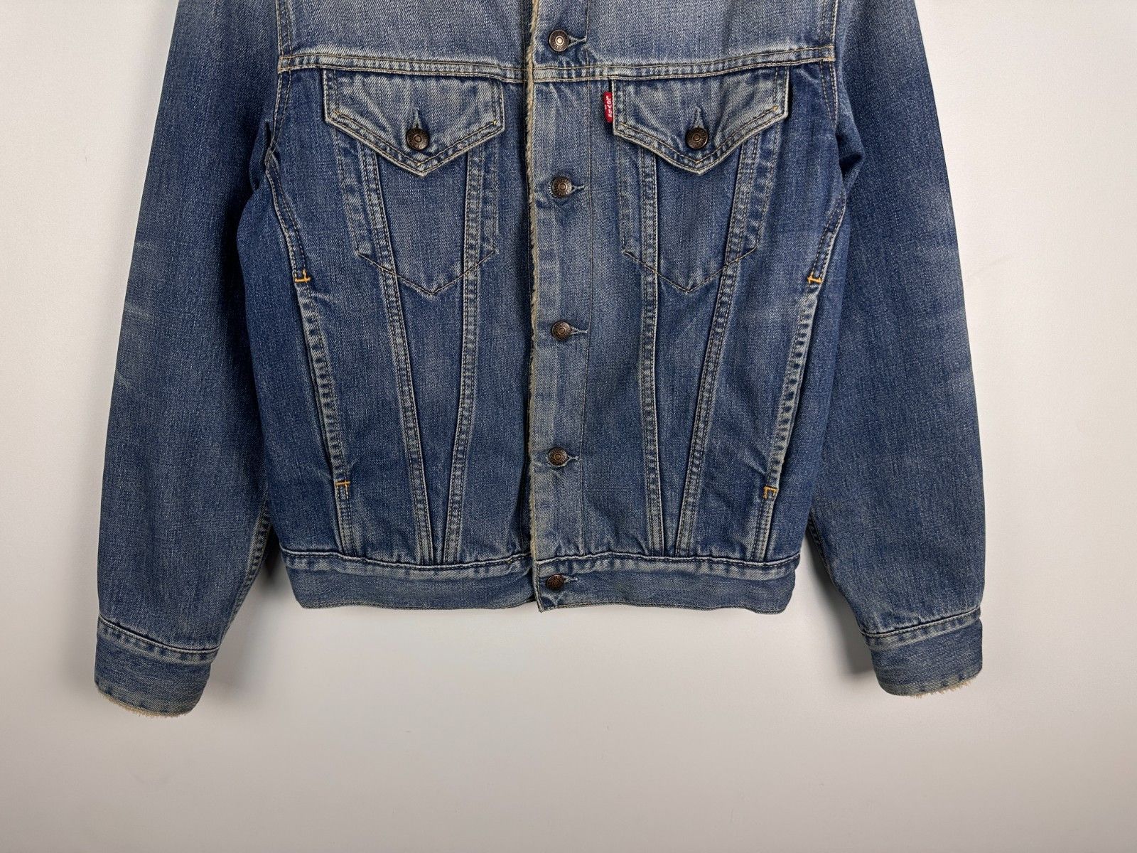 Levi's Vintage Levi's Denim Trucker Sherpa Jacket Blue Mens Size S Size US S / EU 44-46 / 1 - 4 Thumbnail