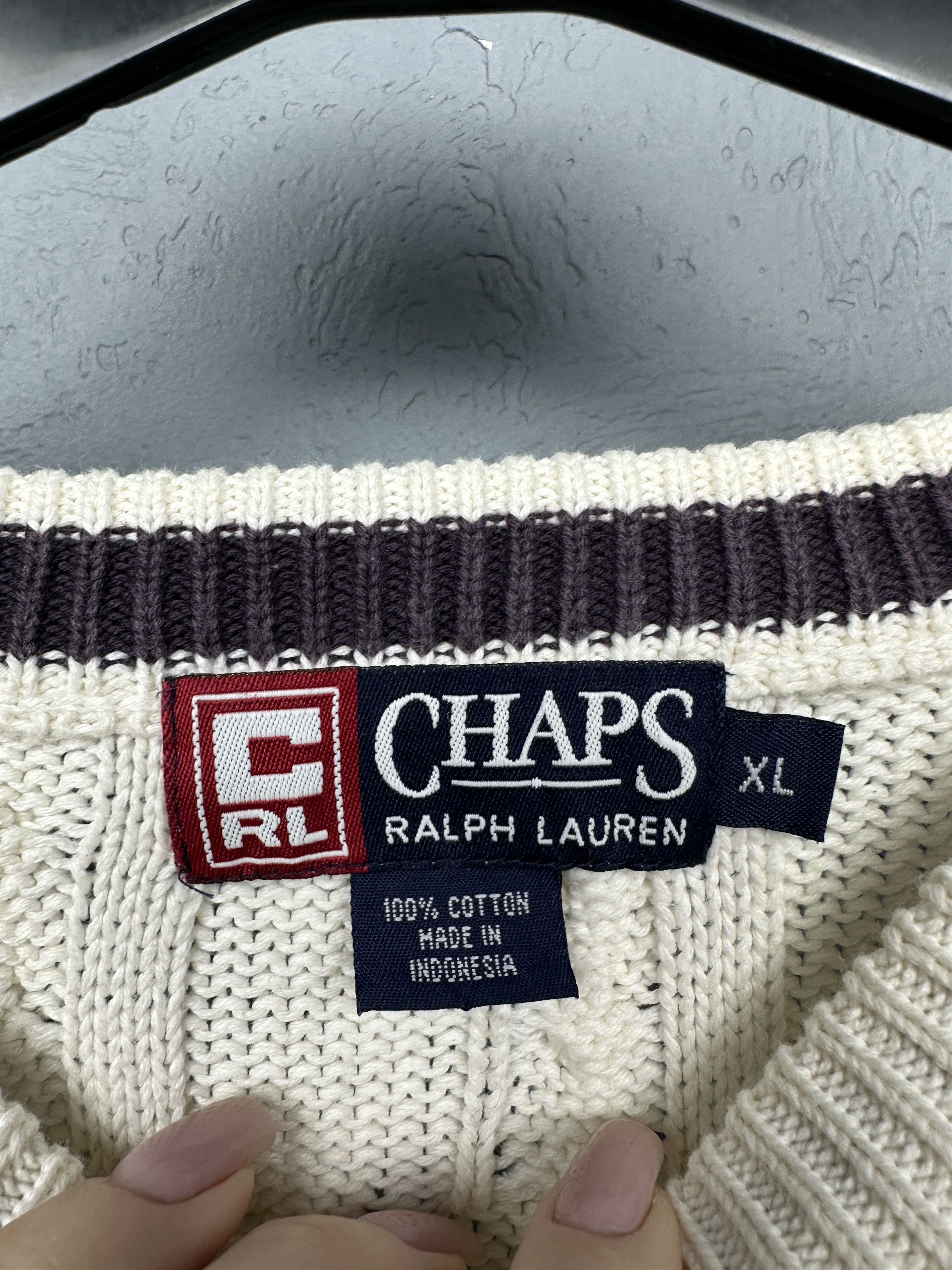 Chaps Ralph Lauren Chaps Polo Ralph Lauren 90s Vintage Mens Knit Sweater Size US XL / EU 56 / 4 - 4 Thumbnail