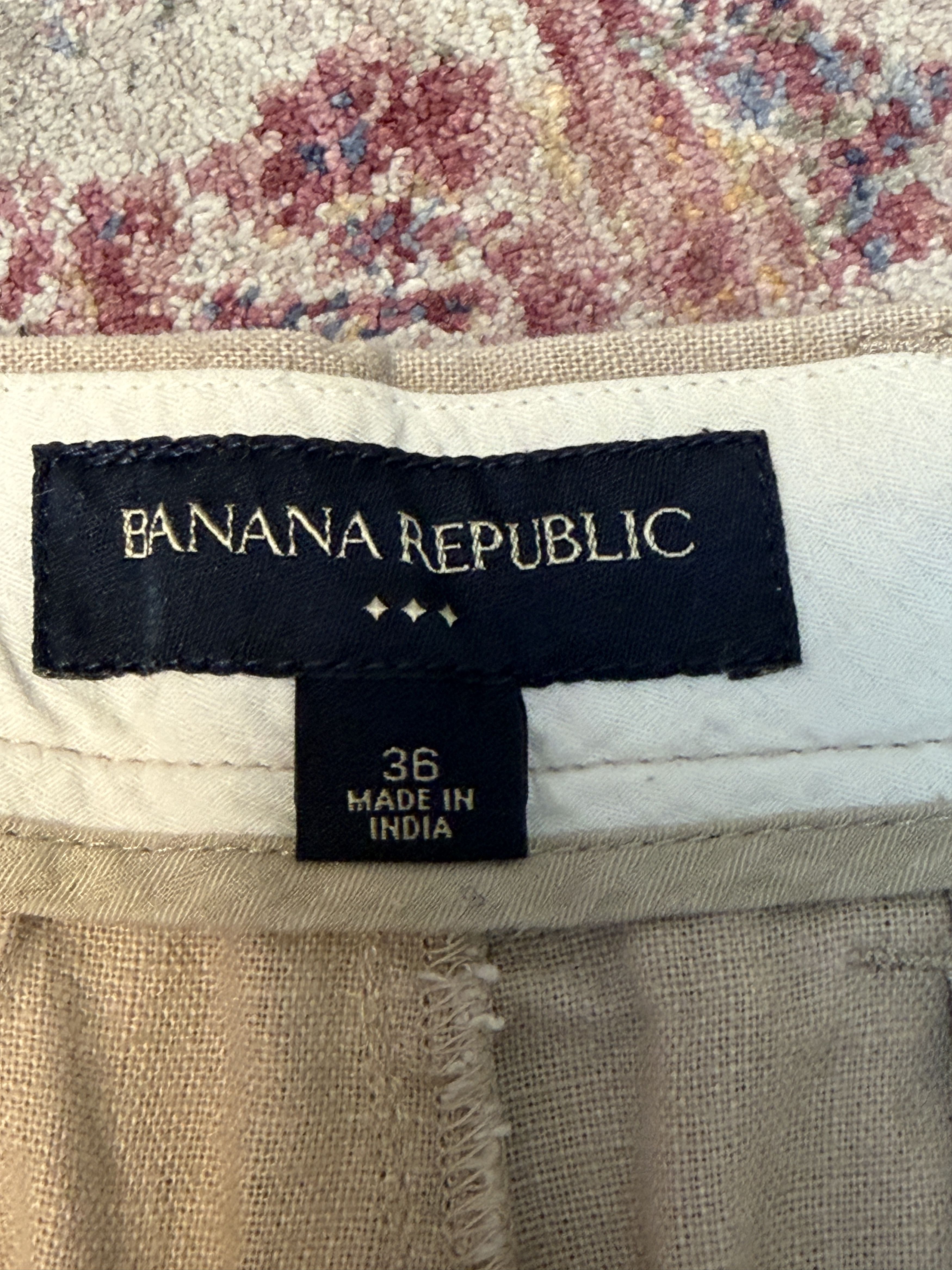 Banana Republic Banana Republic Men's Light Tan Linen Shorts Size US 36 / EU 52 - 3 Thumbnail