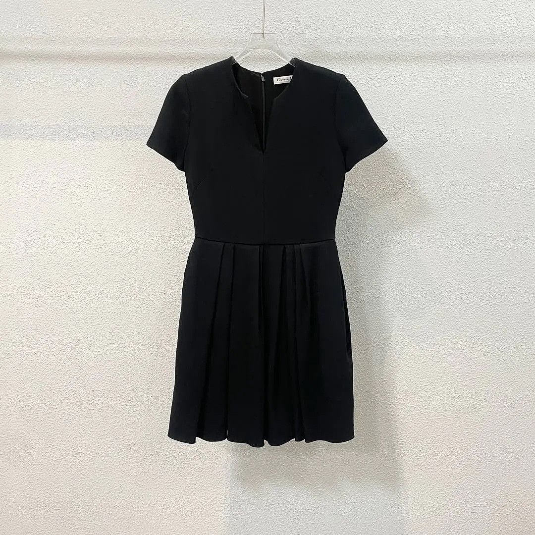Dior Christian Dior Black Wool Blend Mini Dress Size 40 Size M / US 6-8 / IT 42-44 - 1 Thumbnail