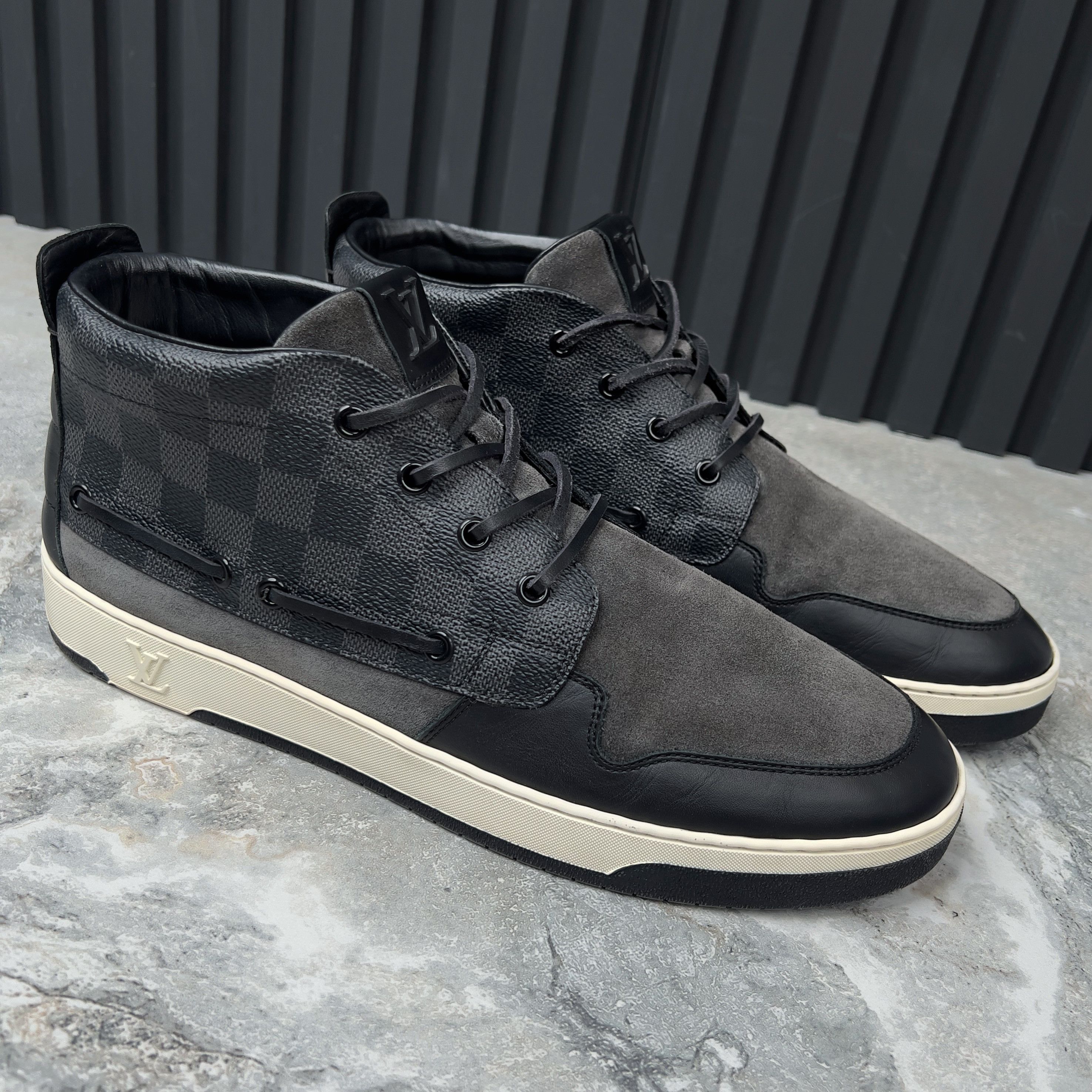 Louis Vuitton Trainer Damier Boots Graphite Leather Size US 10.5 / EU 43-44 - 5 Thumbnail