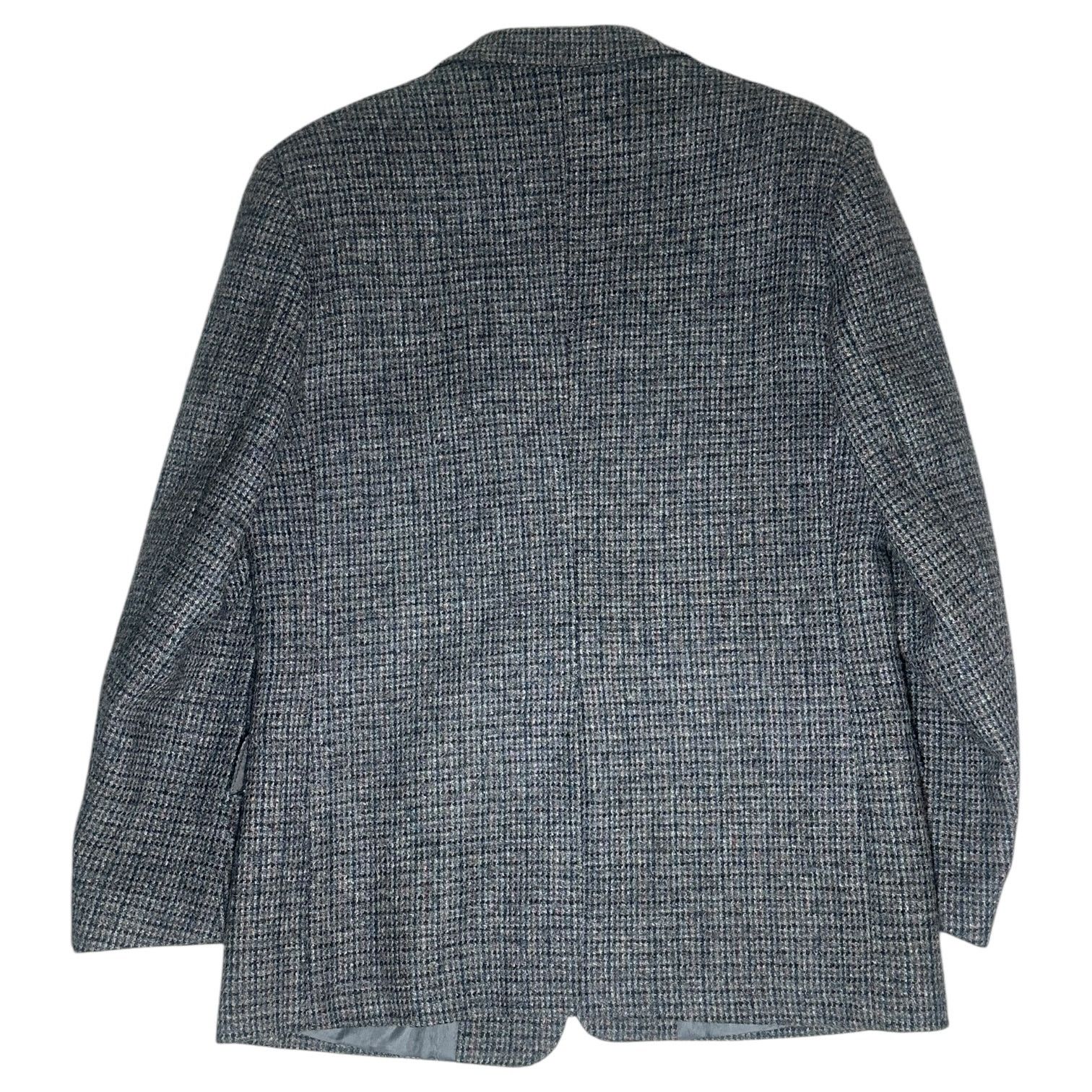 Harris Tweed Roger David Harris Tweed Blazer Sport Coat Grey Plaid 42R Size 42R - 3 Thumbnail