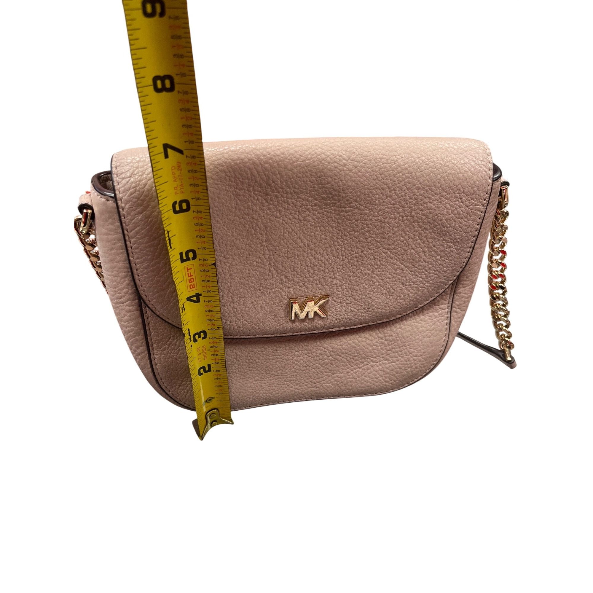 Michael Kors Michael Kors wms corral pink goldware leather crossbody shou Size ONE SIZE - 9 Thumbnail