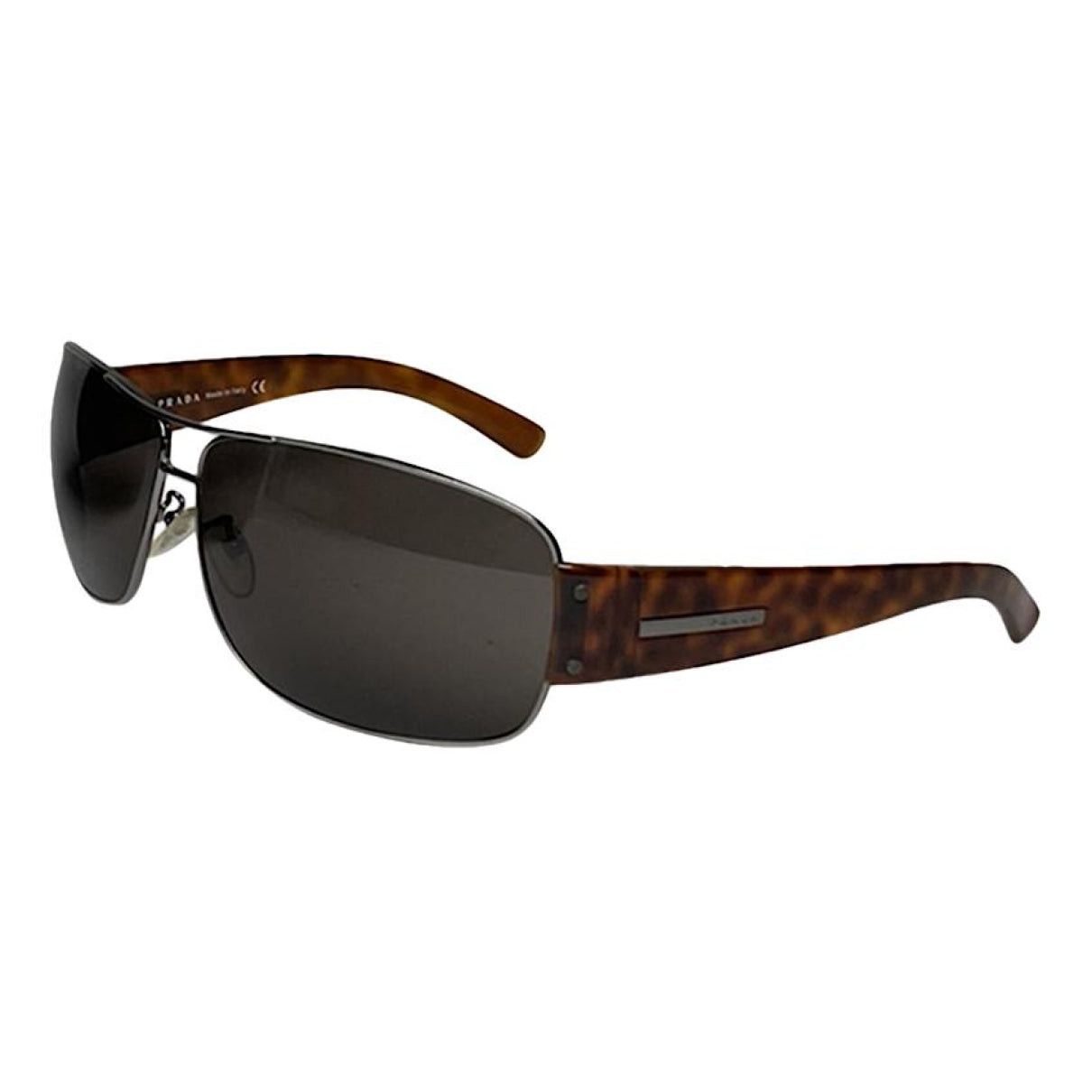 Prada Brown Plastic Sunglasses Size ONE SIZE - 1 Thumbnail
