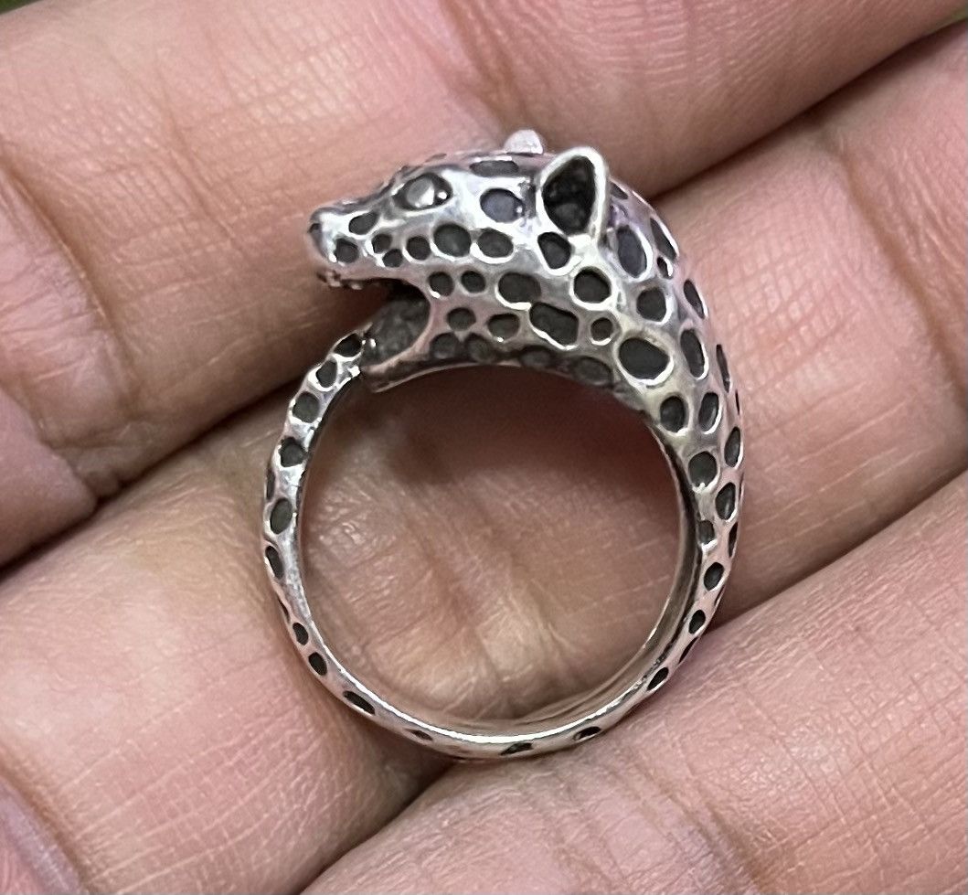 Jewelry × Vintage Rare Vintage Leopard Silver Ring Size ONE SIZE - 6 Thumbnail