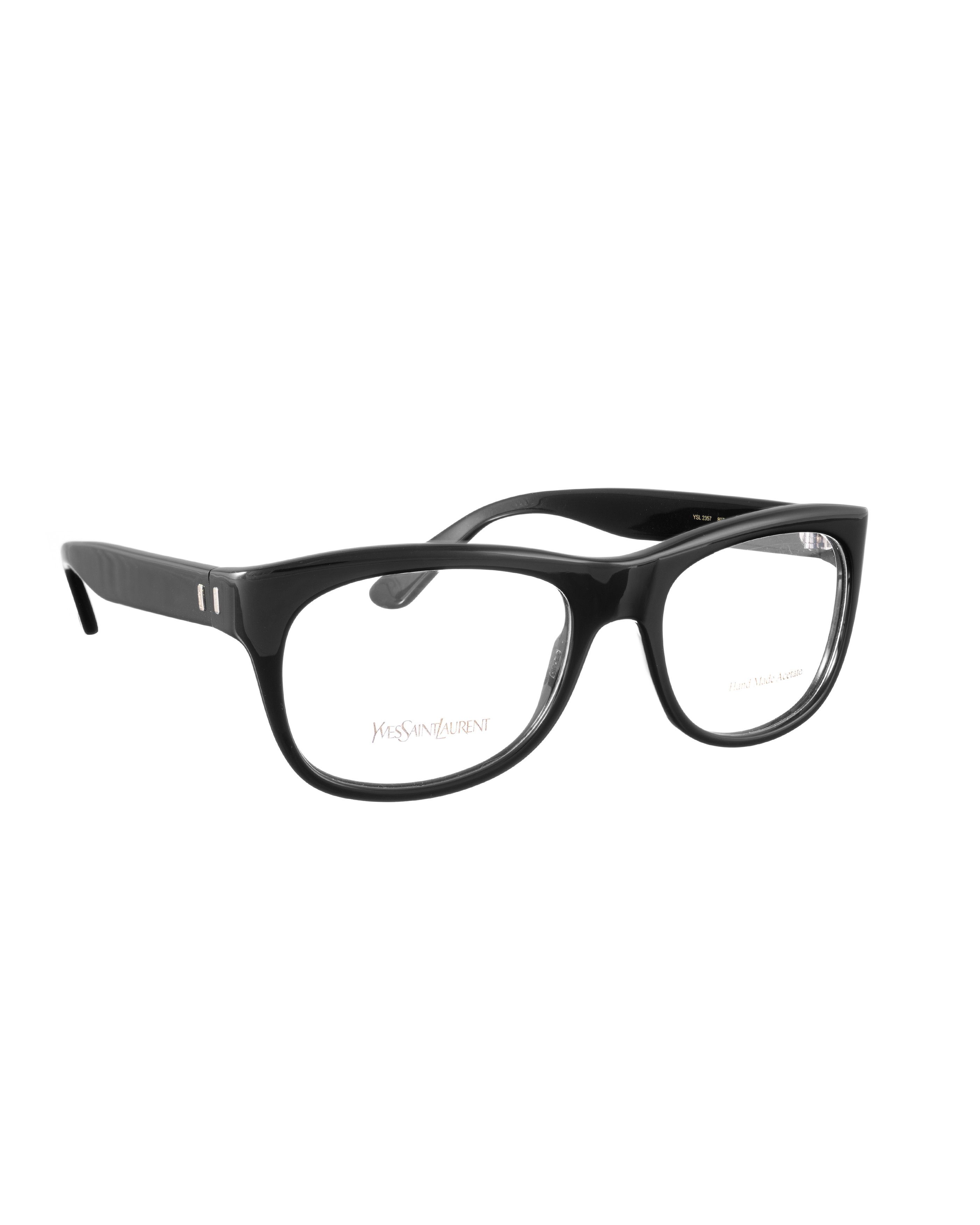 Yves Saint Laurent Yves Saint Laurent 00s Nerdy Ovesrize Black Glasses Size ONE SIZE - 1 Thumbnail