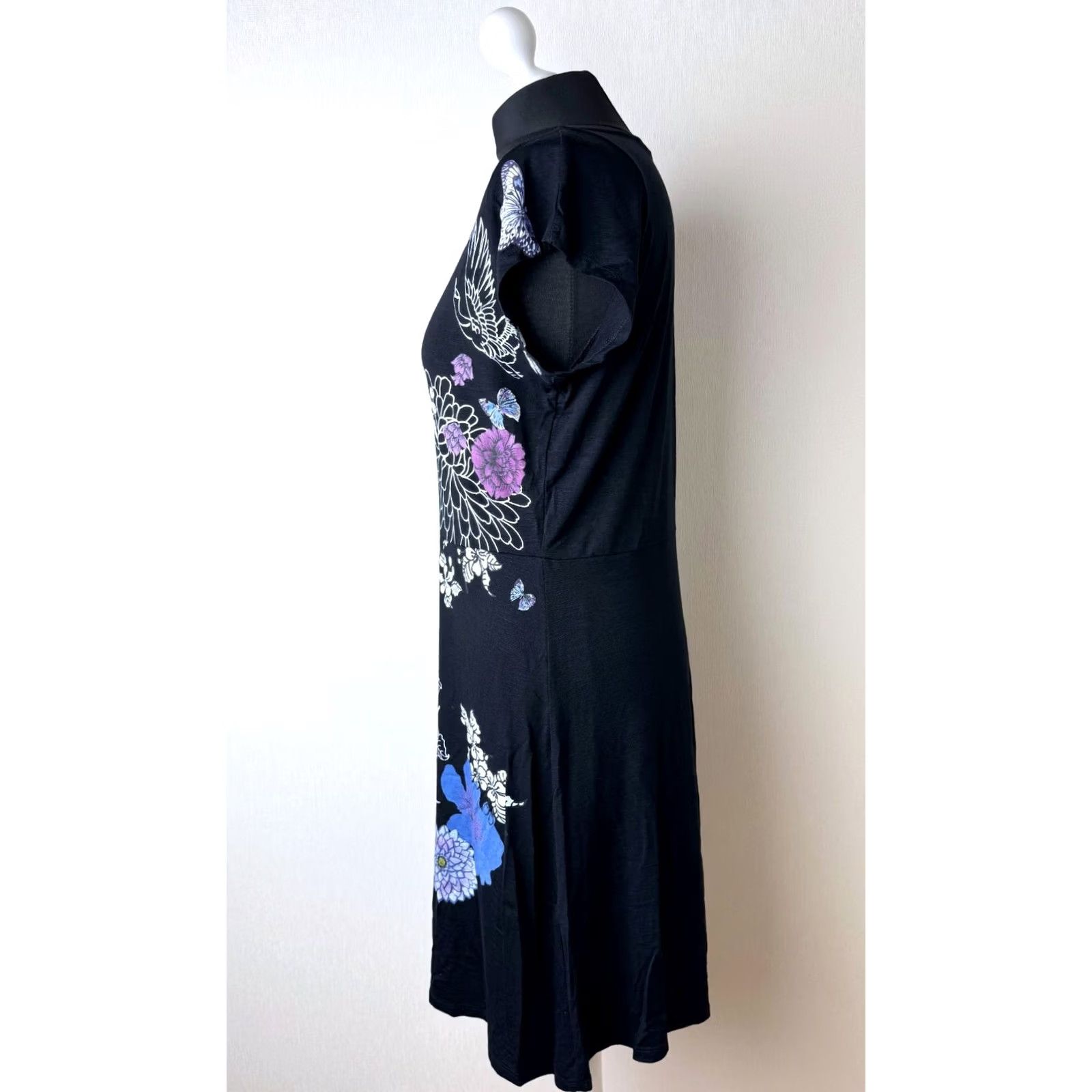 Desigual Desigual Dress XL Womens A-Line Black Knee Length 93cm 50cm Size XL / US 12-14 / IT 48-50 - 3 Thumbnail