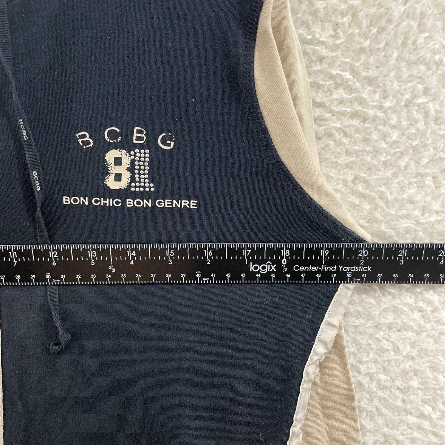 Bcbgmaxazria VINTAGE BCBGMAXAZRIA Track Jacket Hoodie L Black Beige Logo Sporty Women Hoodie Regular Knit Size L / US 10 / IT 46 - 6 Thumbnail