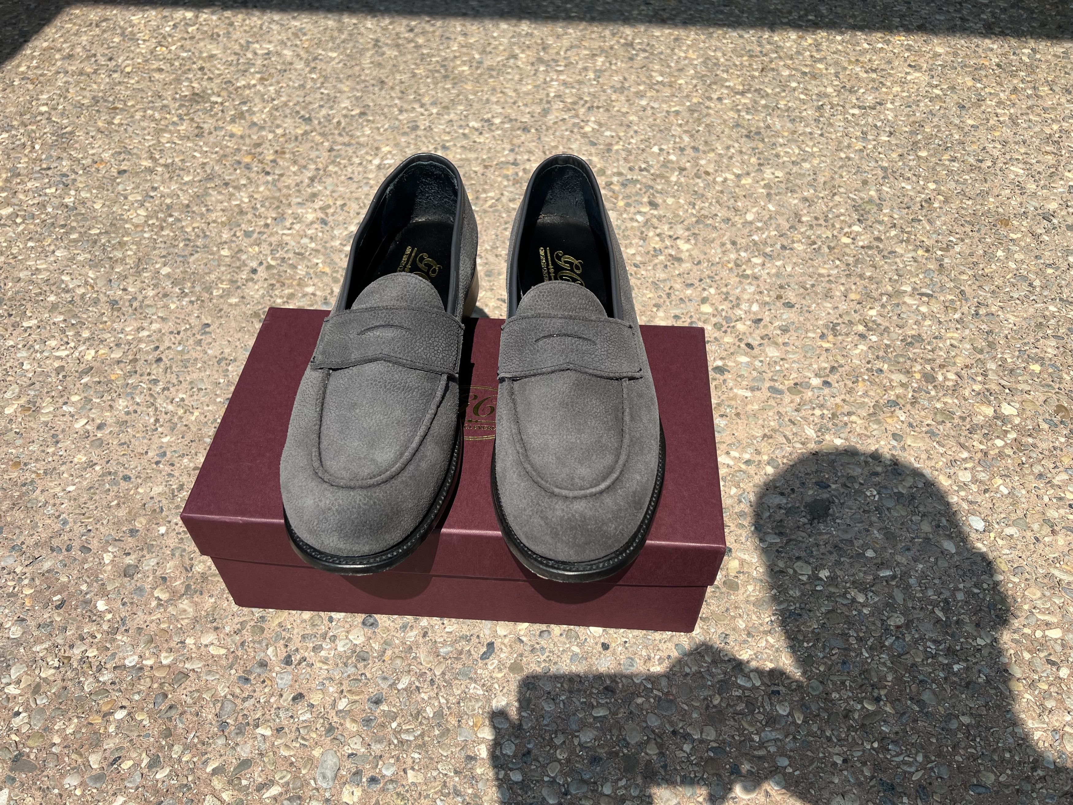 George Cleverley George Cleverley Nicholas Pebble-Grain Nubuck Loafers Size US 12 / EU 45 - 3 Thumbnail