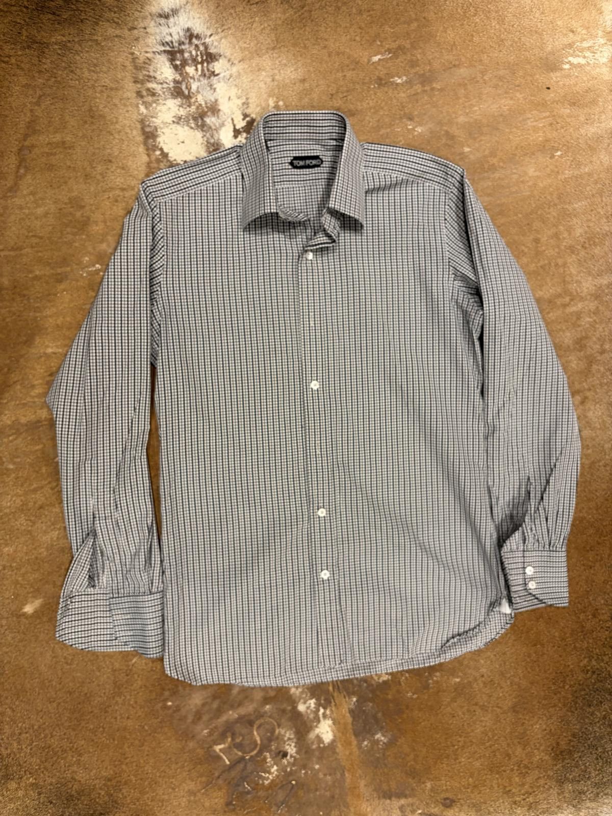 Tom Ford Tom Ford Checked Cotton Shirt Size US M / EU 48-50 / 2 - 1 Thumbnail