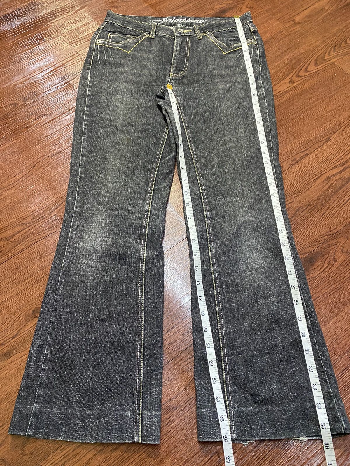 Japanese Brand Vintage Japanese Brands Blue Wash Embroidered Flare Jeans Size 28" / US 6 / IT 42 - 15 Thumbnail