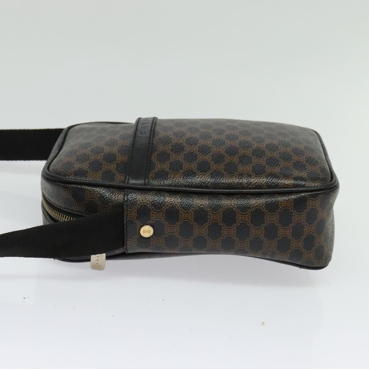 Celine CELINE Macadam Canvas Shoulder Bag Pvc Leather Black Gold Size ONE SIZE - 4 Thumbnail