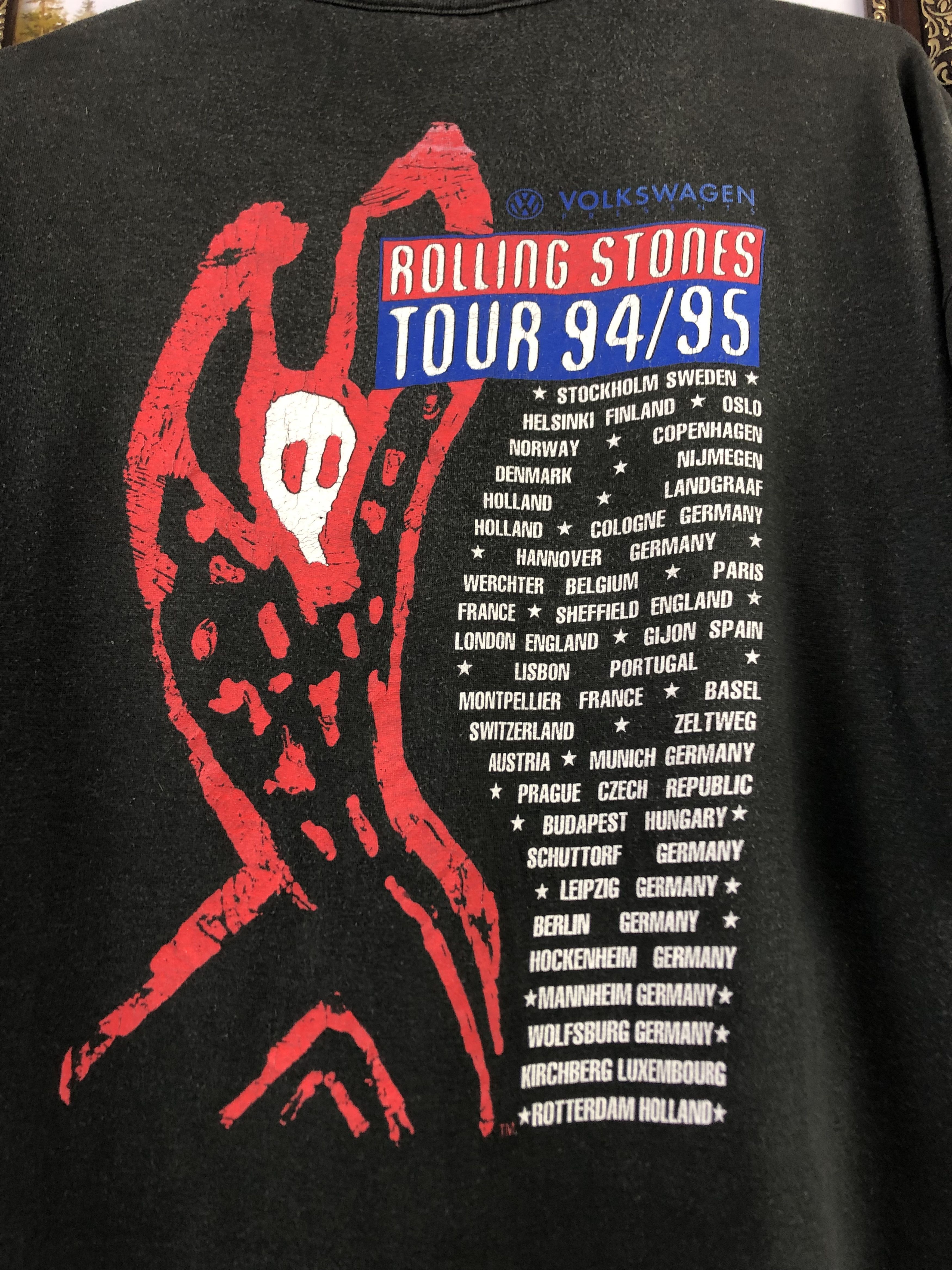 Band Tees Vintage 90's The Rolling Stones Voodoo Lounge Band Shirt Tee Size US XL / EU 56 / 4 - 13 Thumbnail