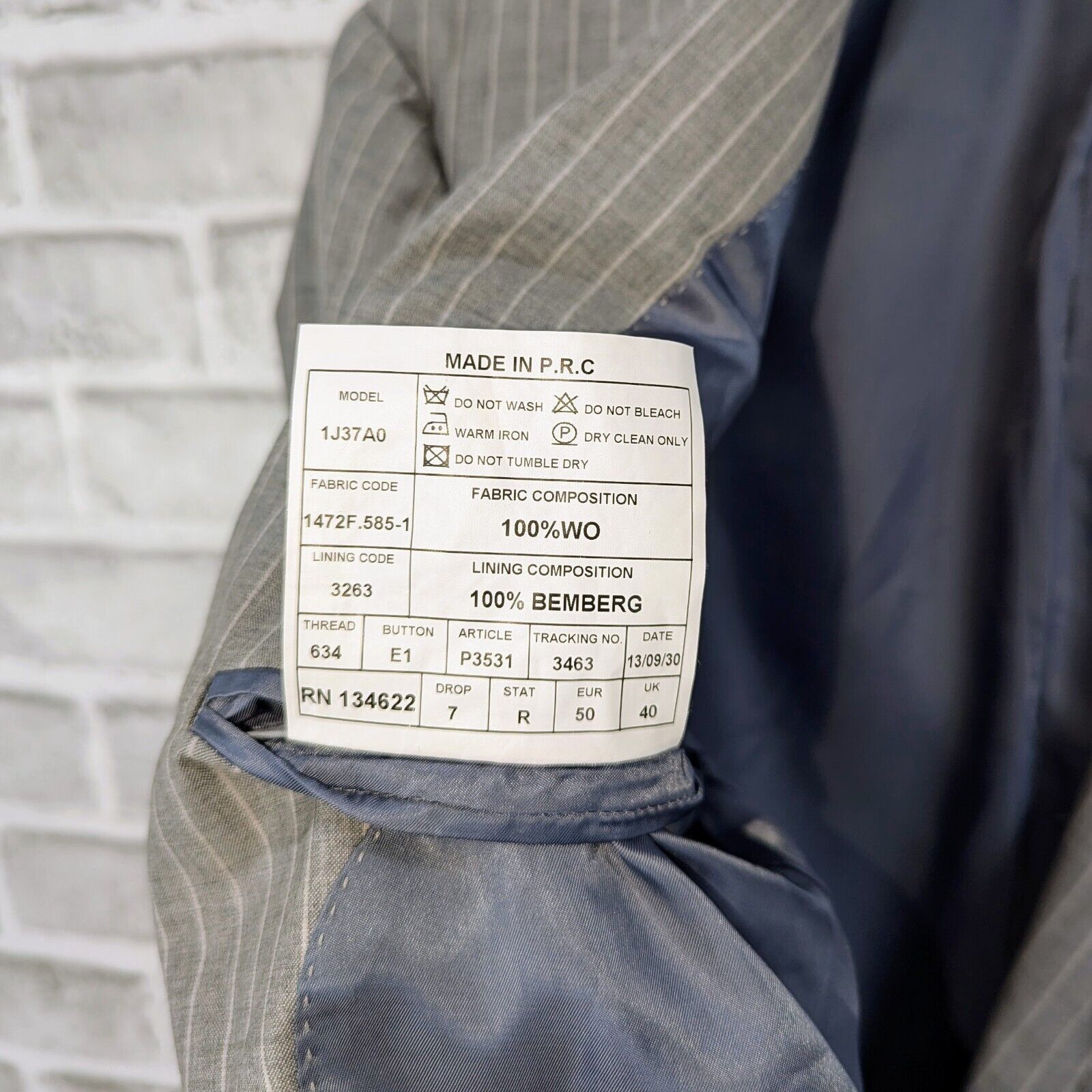 Suitsupply SUITSUPPLY Super 120s Wool by Guabello 2 blazer Jacket Gray Size US M / EU 48-50 / 2 - 5 Thumbnail