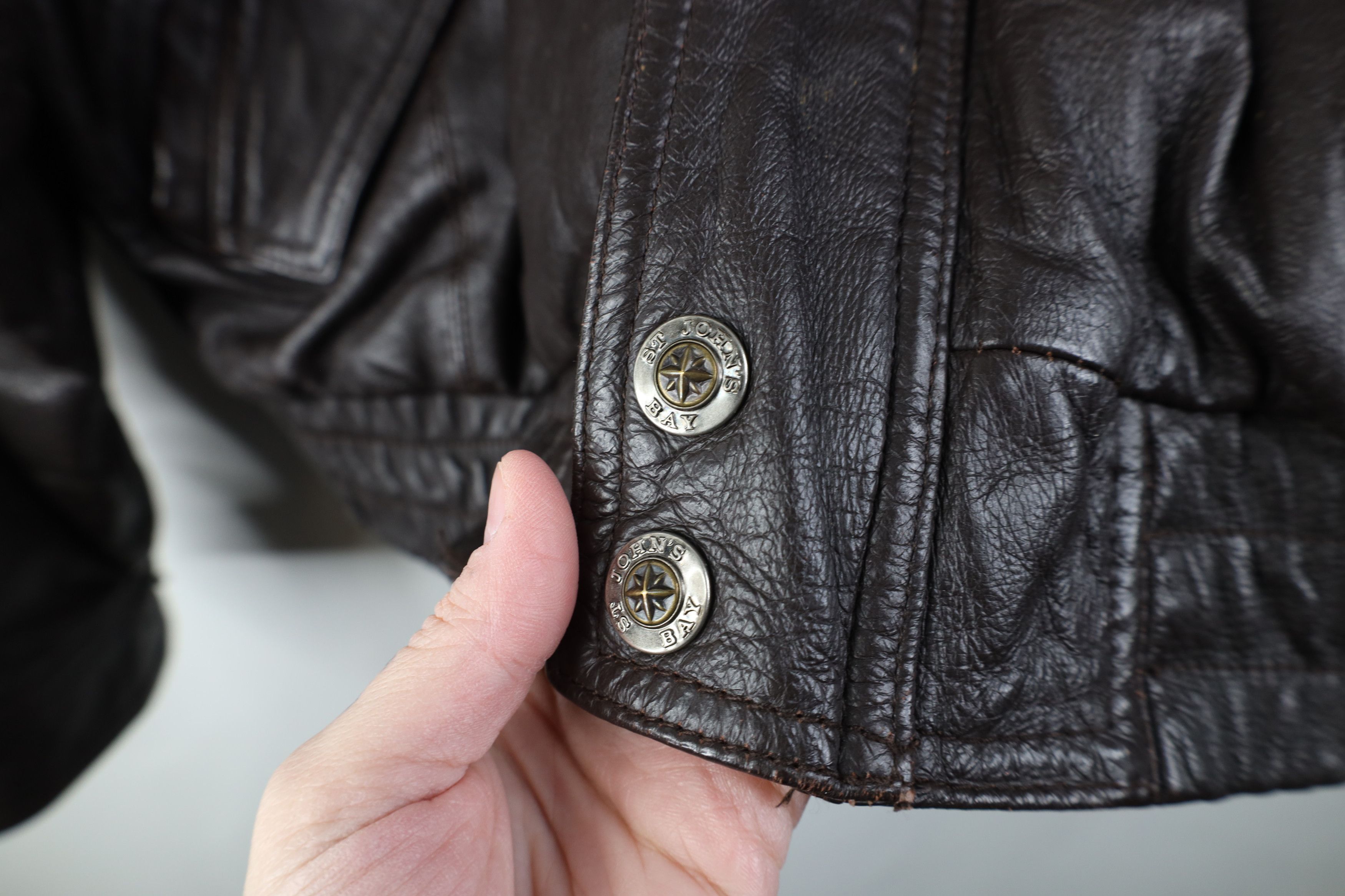 Vintage Vintage 90s Streetwear Leather Flight Bomber Jacket Brown Size US XL / EU 56 / 4 - 4 Thumbnail