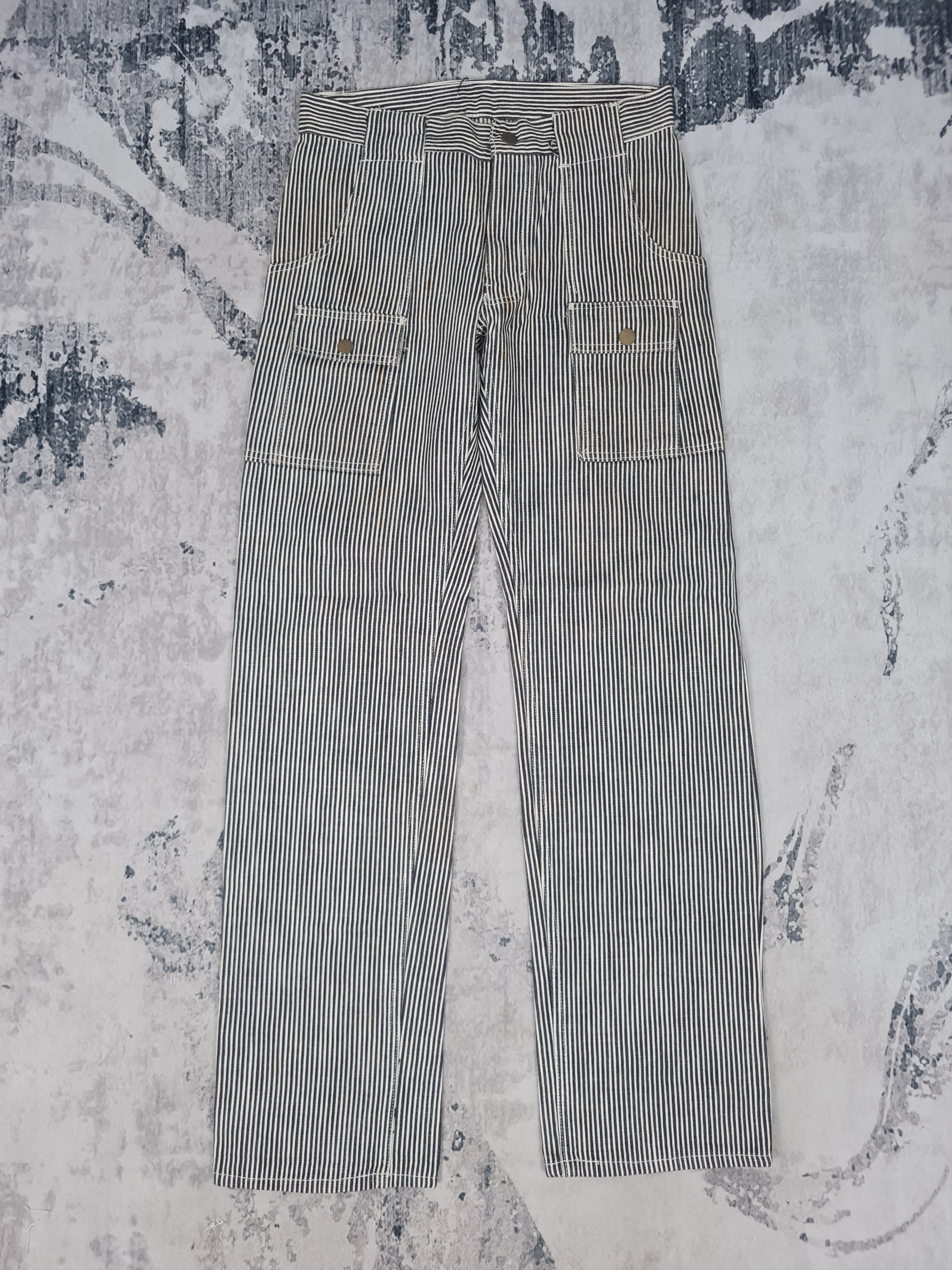 Japanese Brand Japanese Brand Bush Striped Workwear Pants 30x31.5 JB0186 Size US 30 / EU 46 - 1 Thumbnail