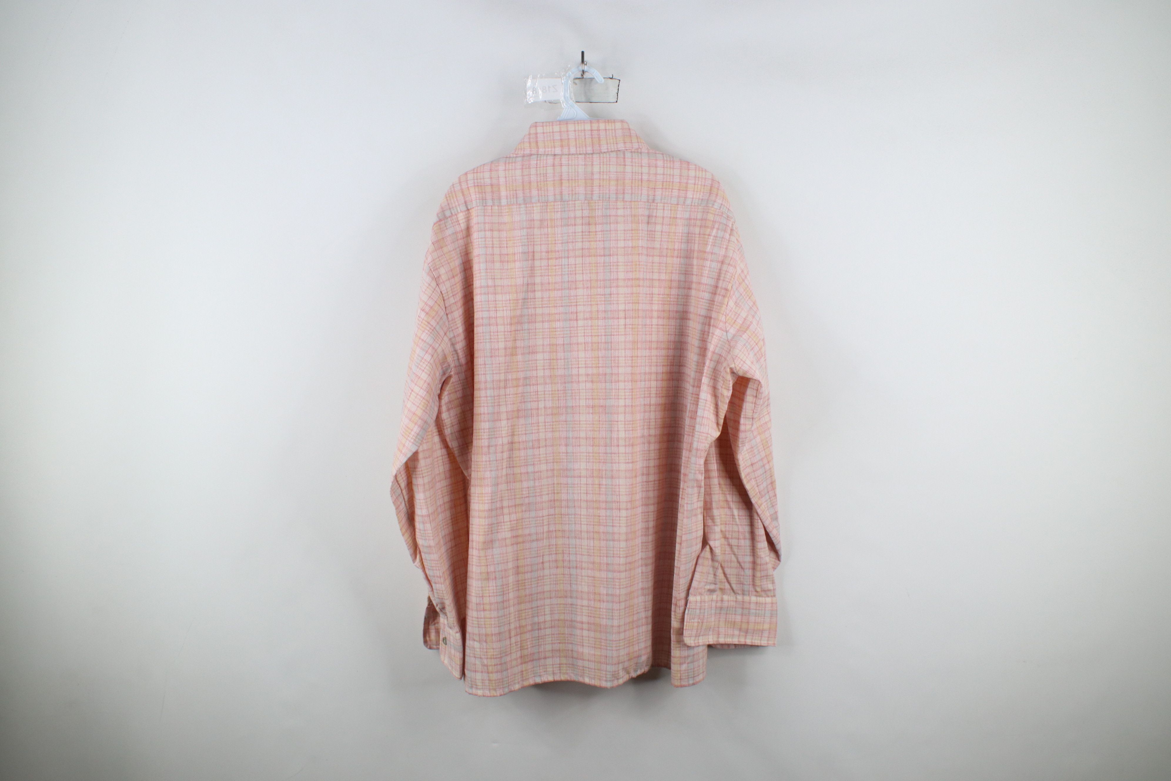 Vintage Vintage 70s Streetwear Pastel Plaid Collared Button Shirt Size US XL / EU 56 / 4 - 10 Thumbnail