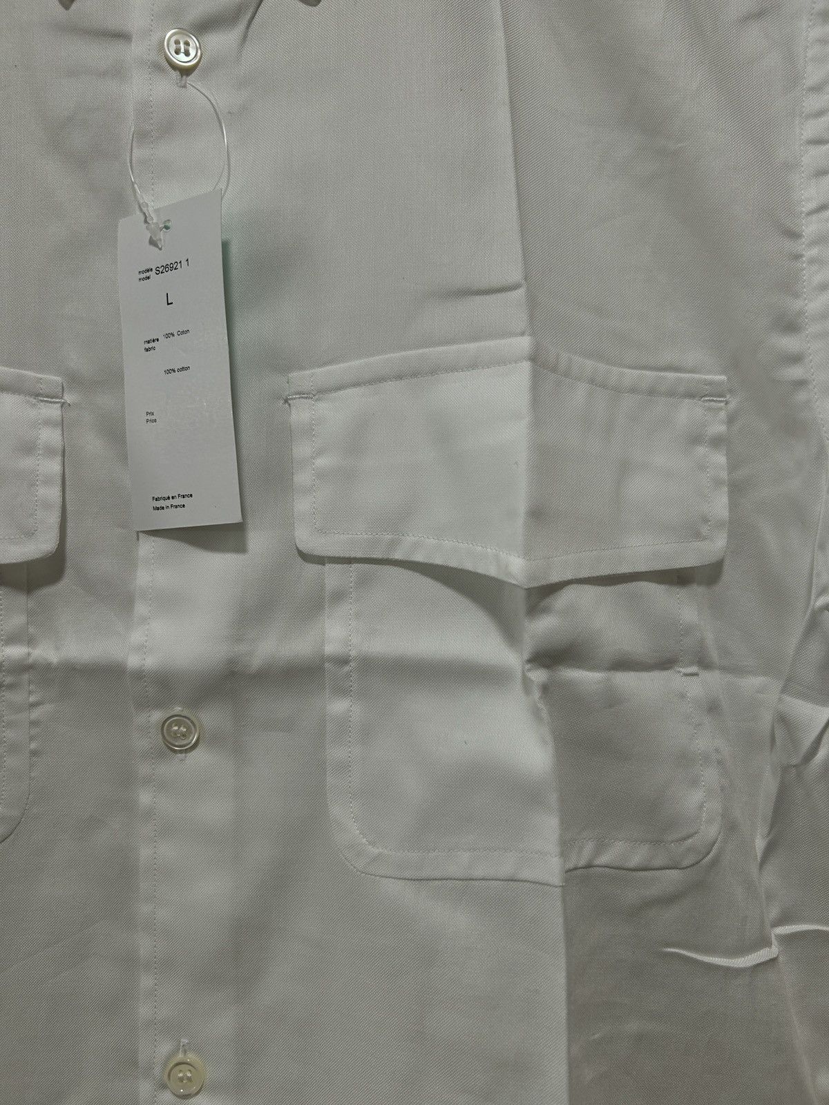 Comme des Garcons Homme Plus COMME DES GARCONS shirt boy short sleeve s/s 18 white Size US L / EU 52-54 / 3 - 4 Thumbnail
