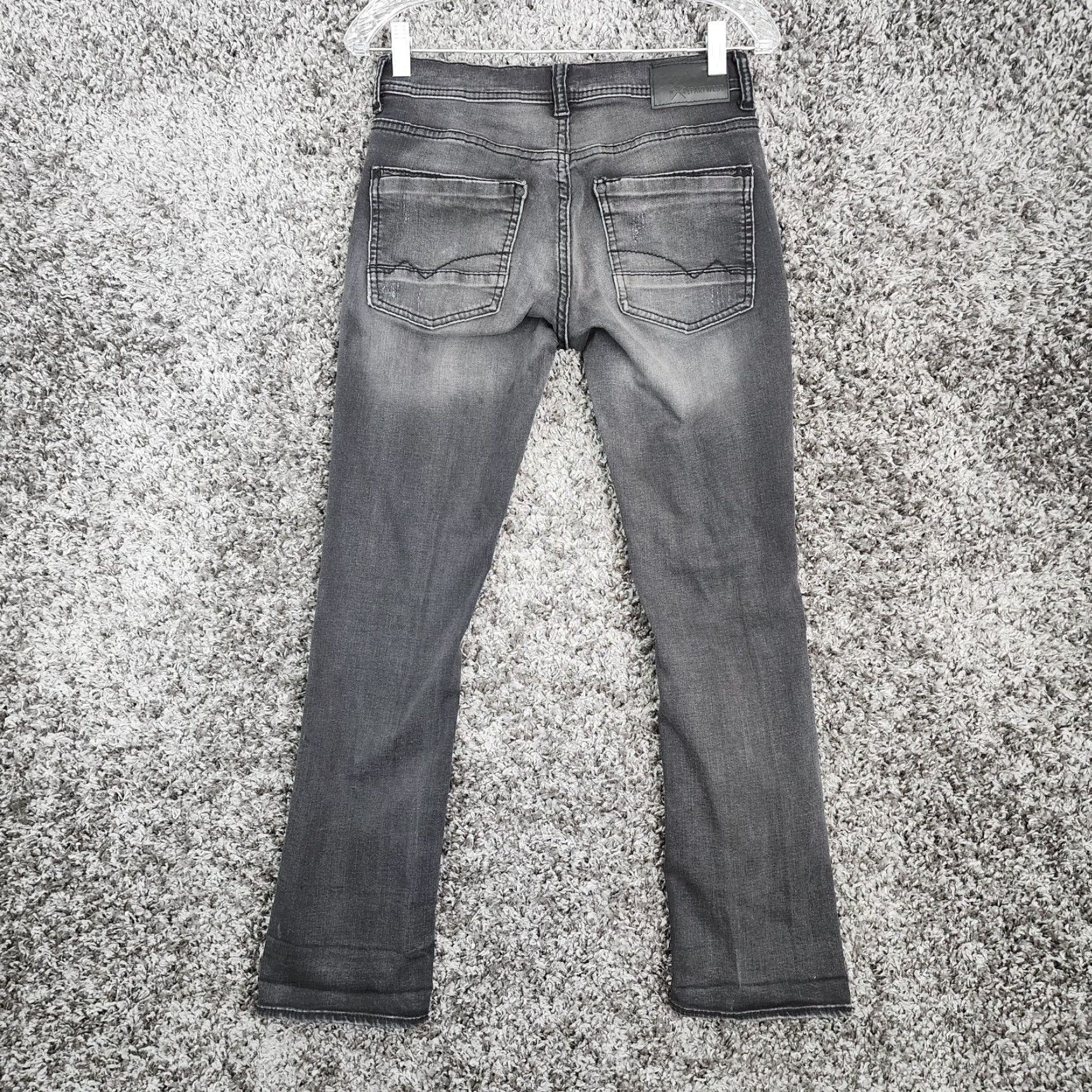 Vintage Departwest Womens Jeans Distressed Black Slim Straight 28 Regular 29in Waist 28 Inseam Women Size 28" / US 6 / IT 42 - 6 Thumbnail