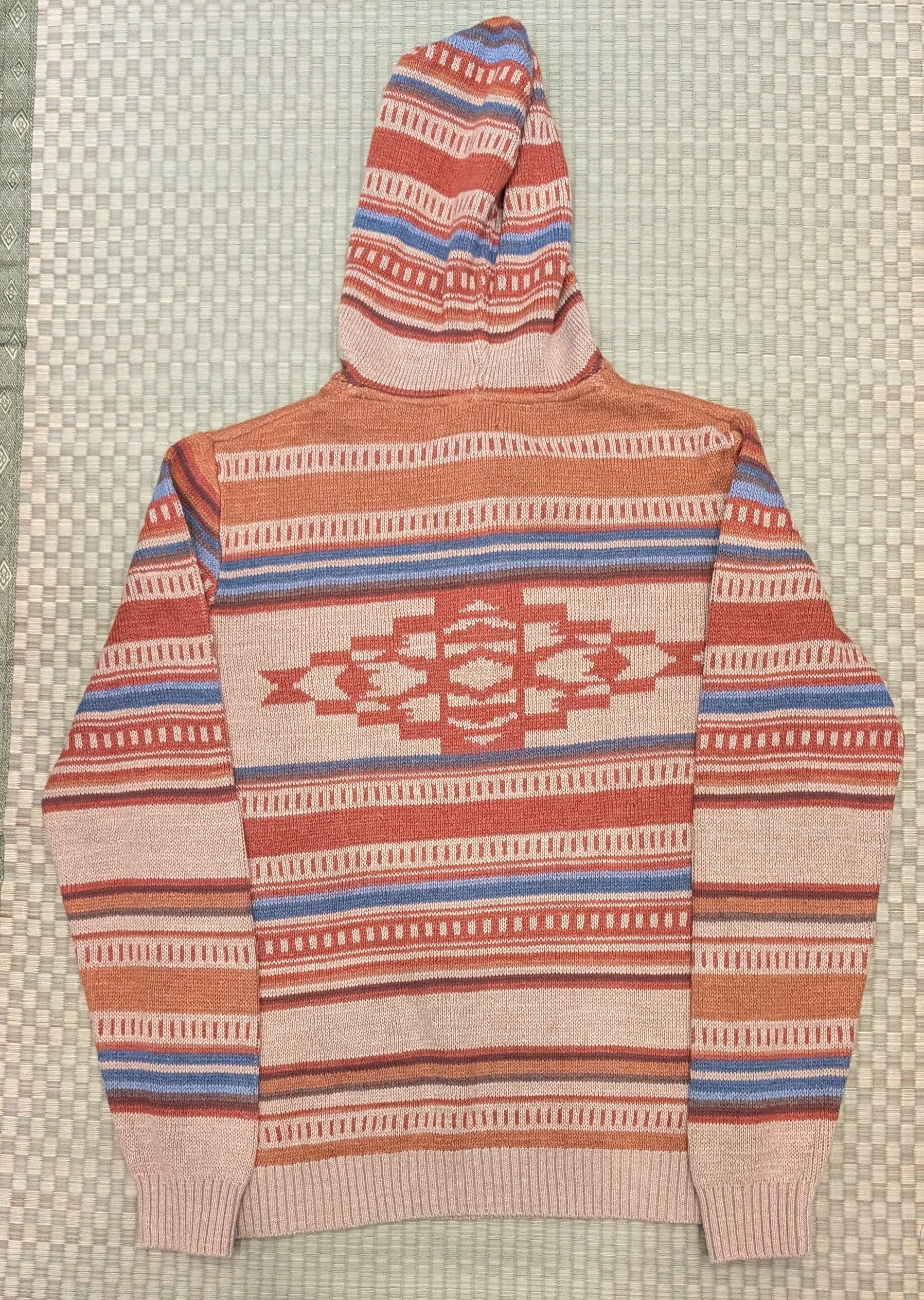 Pendleton Pendleton Medallion 100% Cotton Henley Hoodie Tan Stripe Size US XL / EU 56 / 4 - 2 Thumbnail