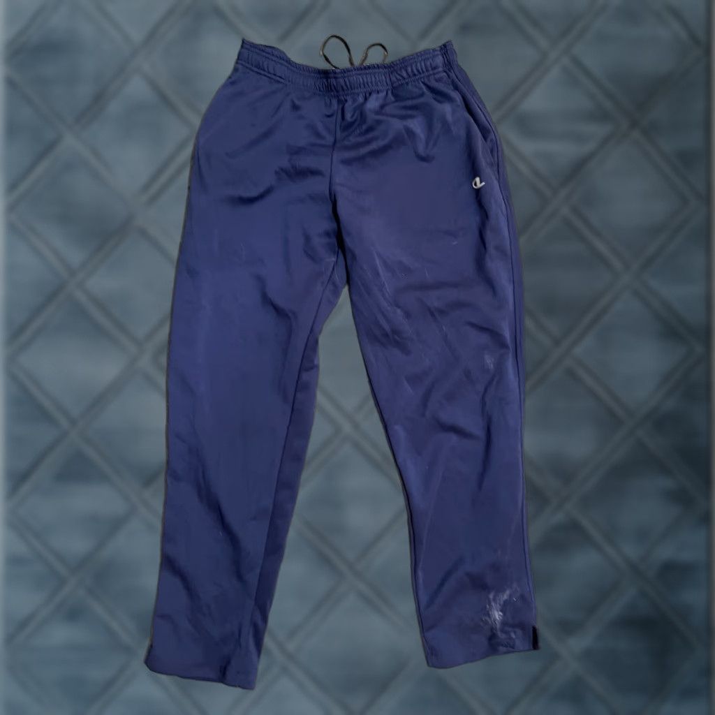 Champion Champion Sweatpants Men’s Blue Authentic Athleticwear Logo Pockets Straight Relaxed Regular Size M Casual Active Sports Pant Size US 31 - 1 Thumbnail