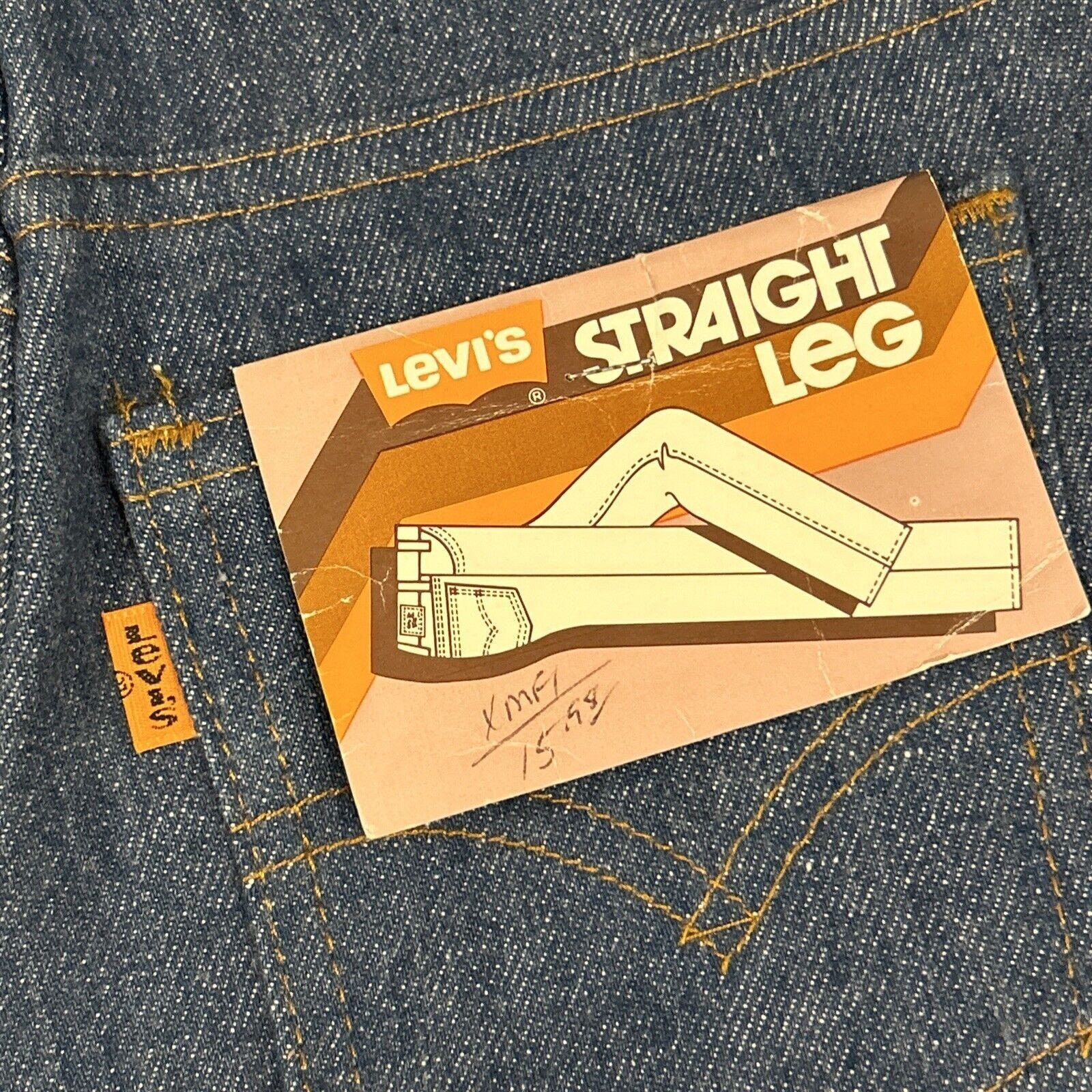 Levi's 70s Levis Orange Tab Straight Jeans Youth 9 24x24 Deadstock Size US 26 / EU 42 - 4 Thumbnail