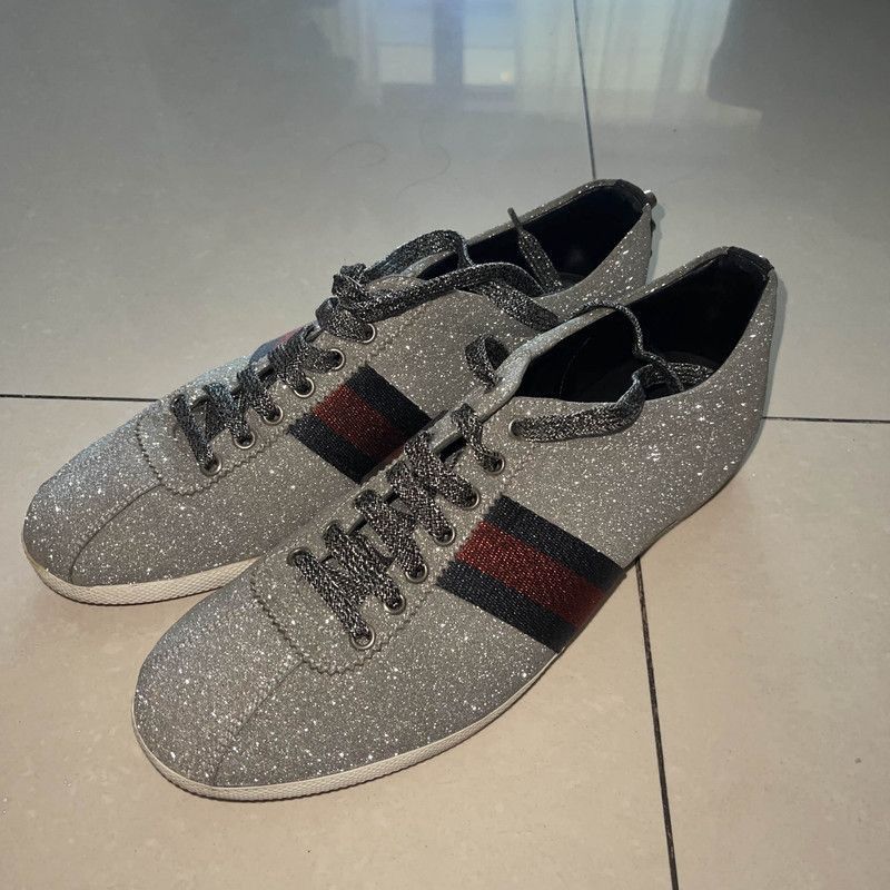 Gucci Gucci Ace Glitter Low-Top Sneakers for Men - Size US 10.5 / EU 43-44 - 1 Thumbnail