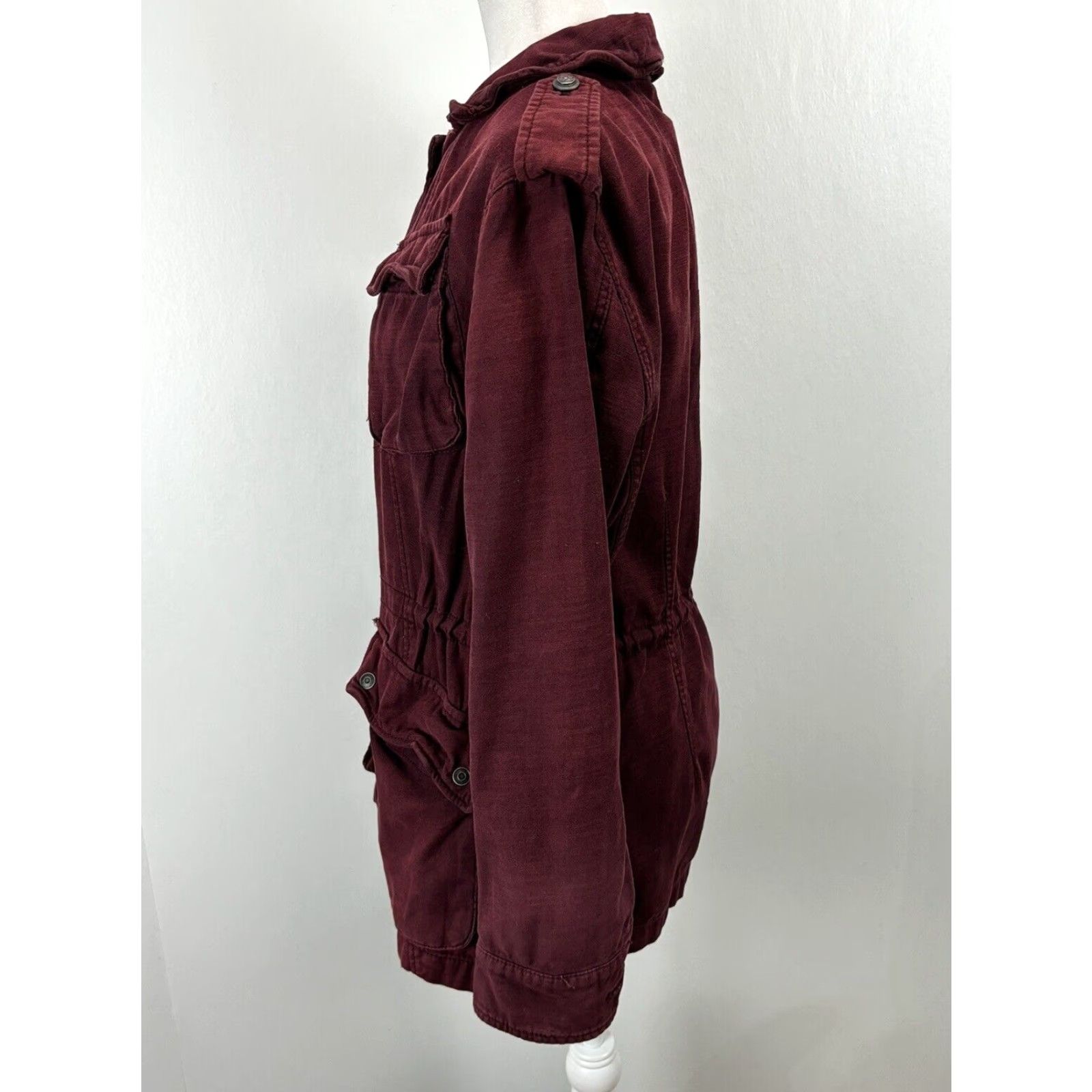 Free People Free People Military Jacket Coat, Red, Small, Womens Size S / US 4 / IT 40 - 2 Thumbnail