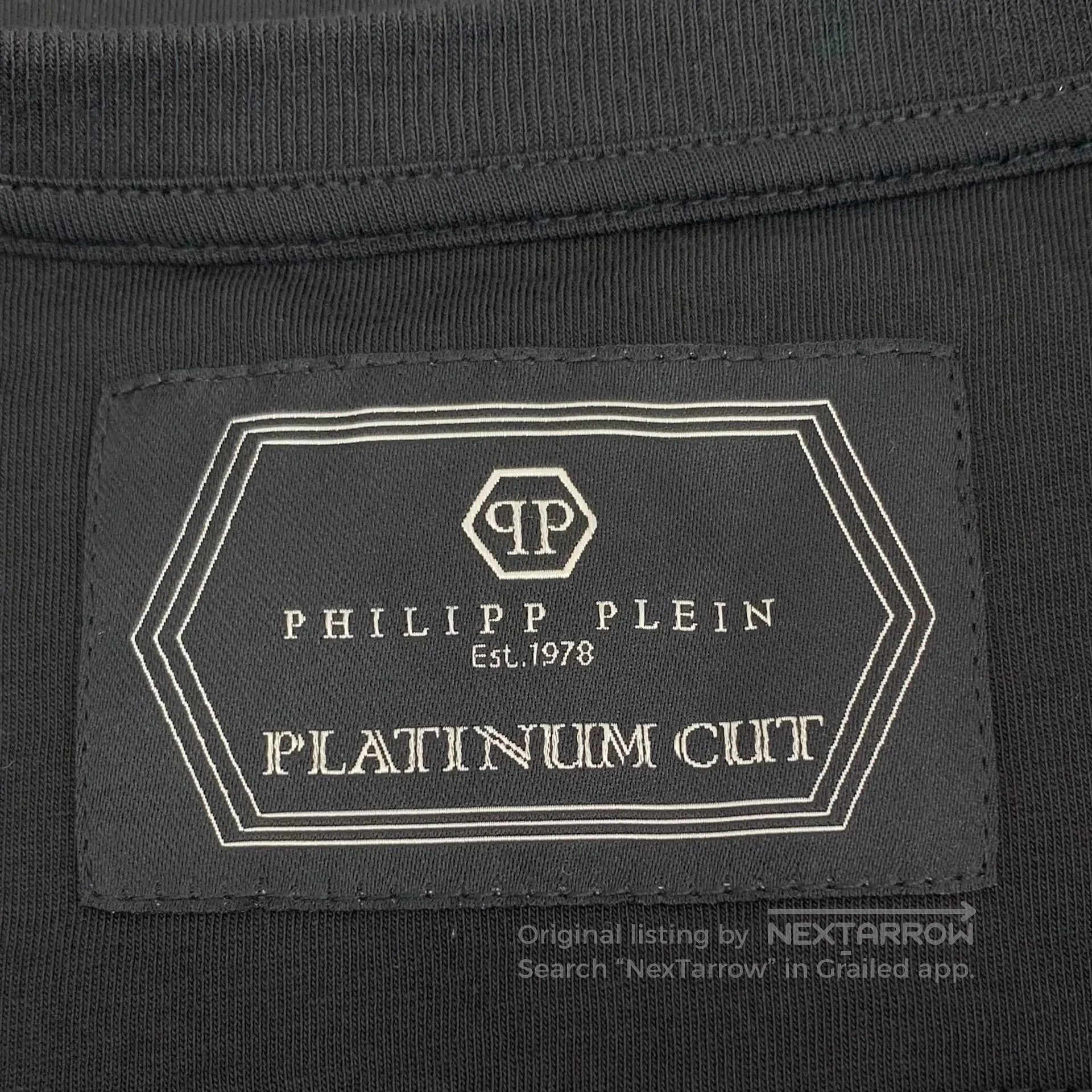 Philipp Plein Philipp Plein Black Skull Head Stud Design Cotton Round Ne Size US XL / EU 56 / 4 - 5 Thumbnail